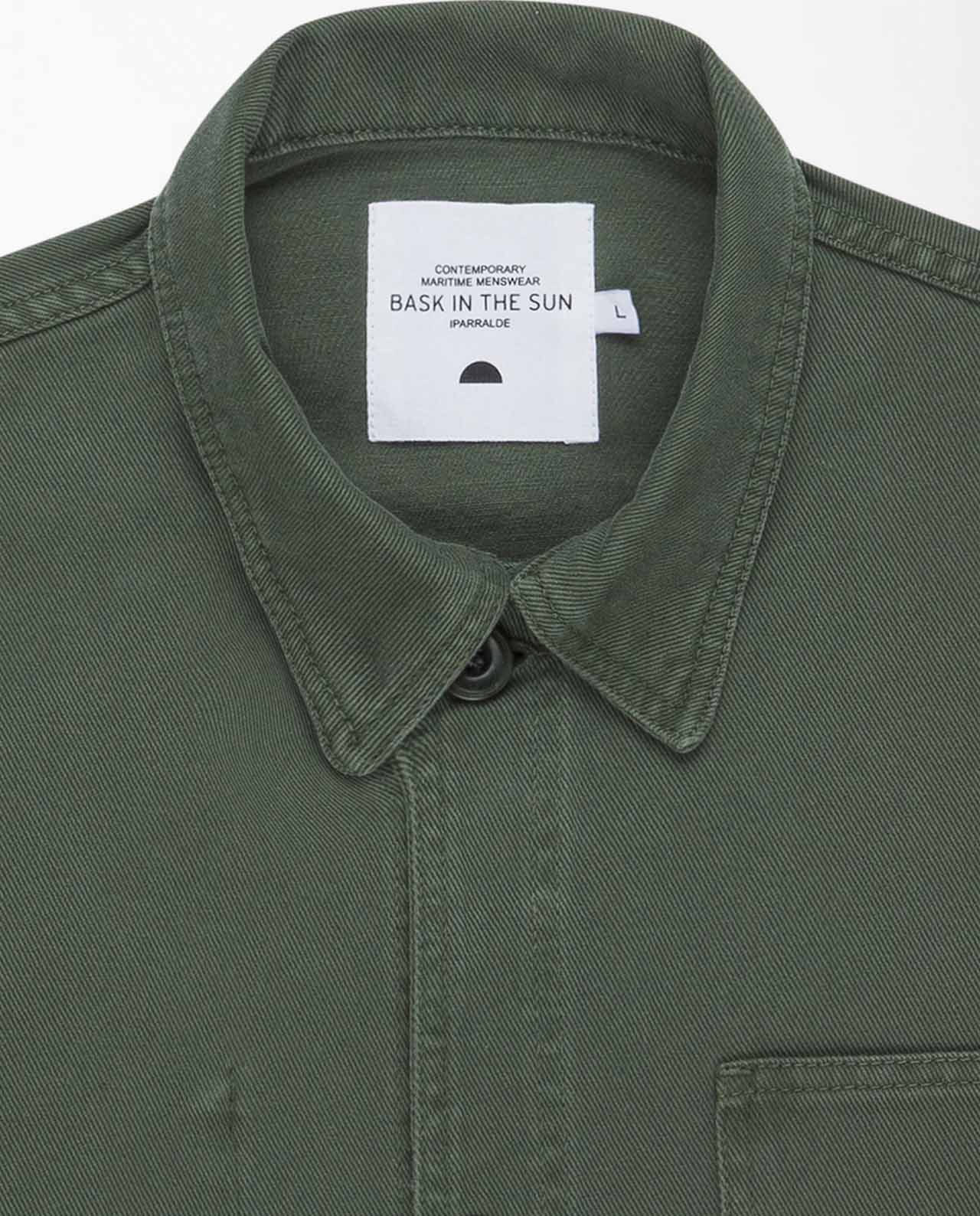 marché commun bask in the sun veste travail coton biologique vert fôret fabriquée au Portugal