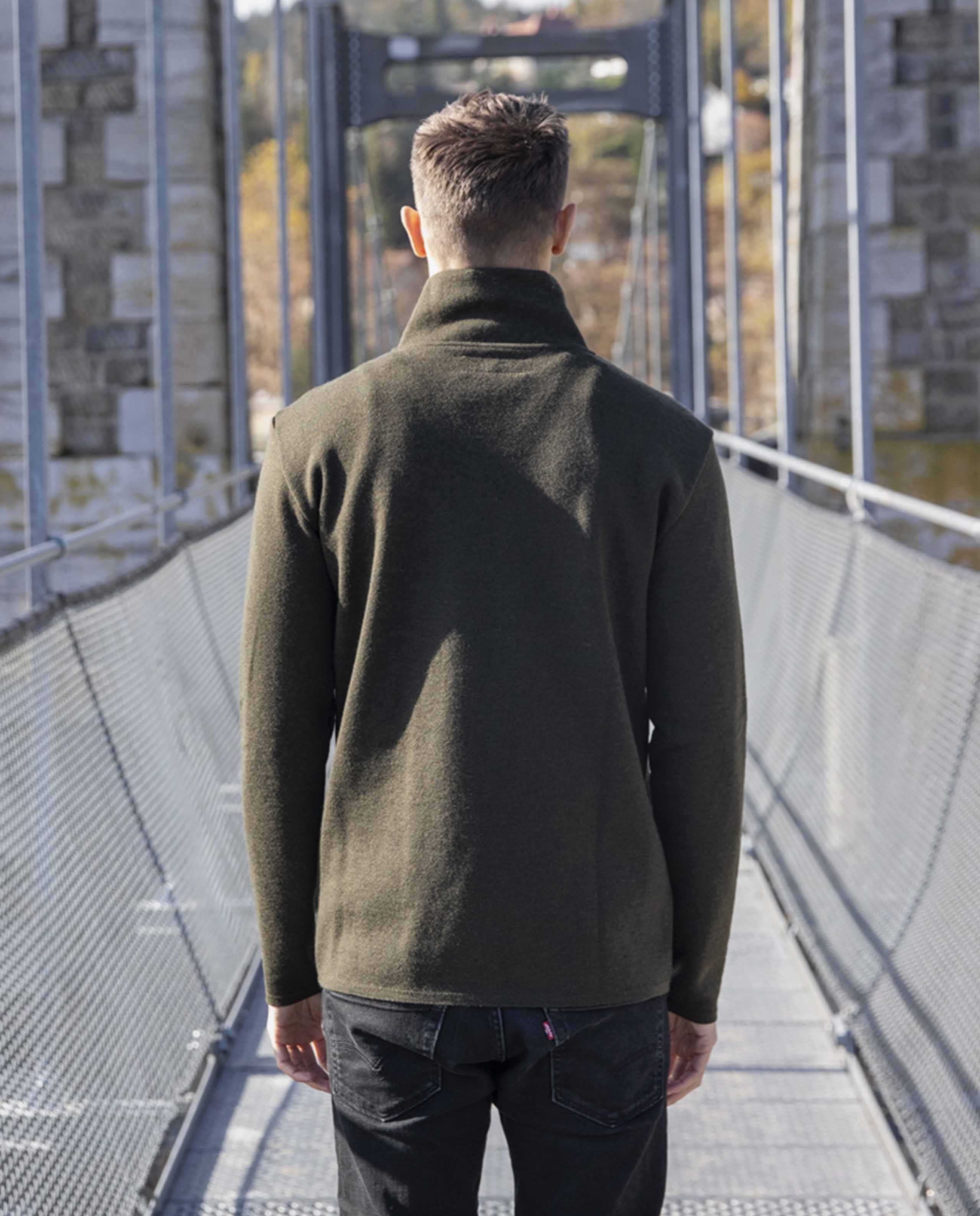 marché commun cabane pull camioneur laine mérinos extra fine homme éthique fabriqué en france kaki