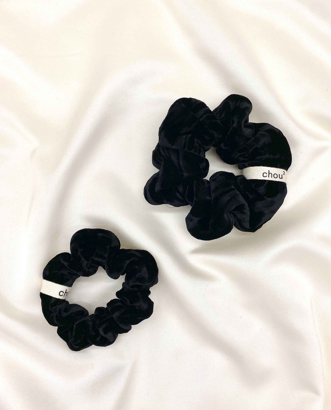 marché commun chou au carré chouchou velours noir upcyclé fabriqué en France éthique responsable