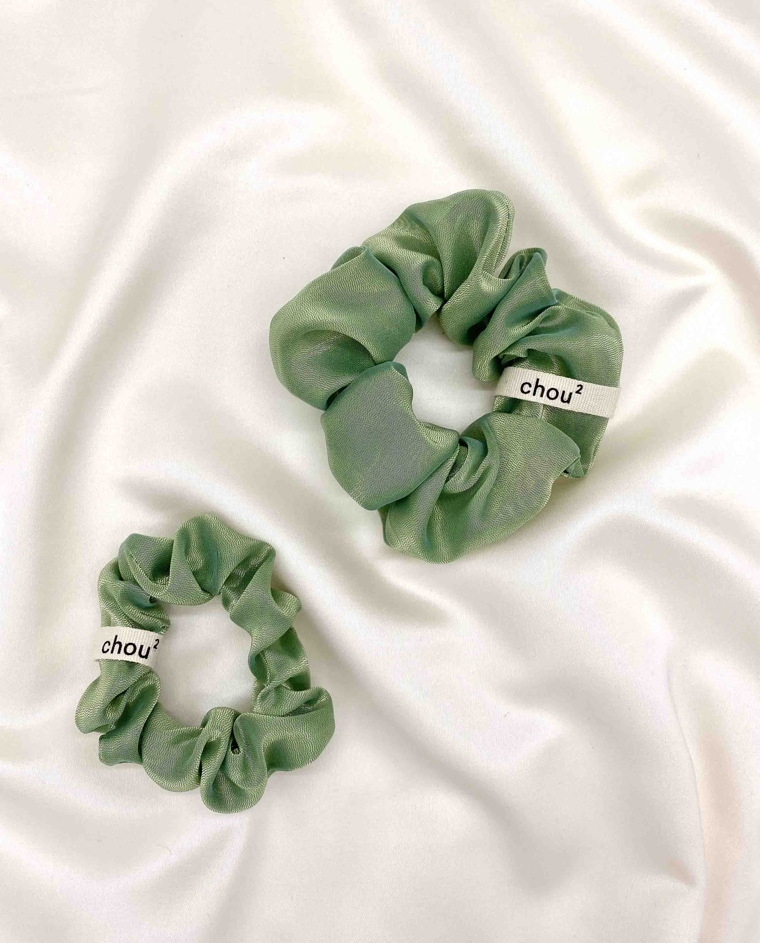 marché commun chou au carré chouchou vert irisé upcyclé fabriqué en France éthique responsable