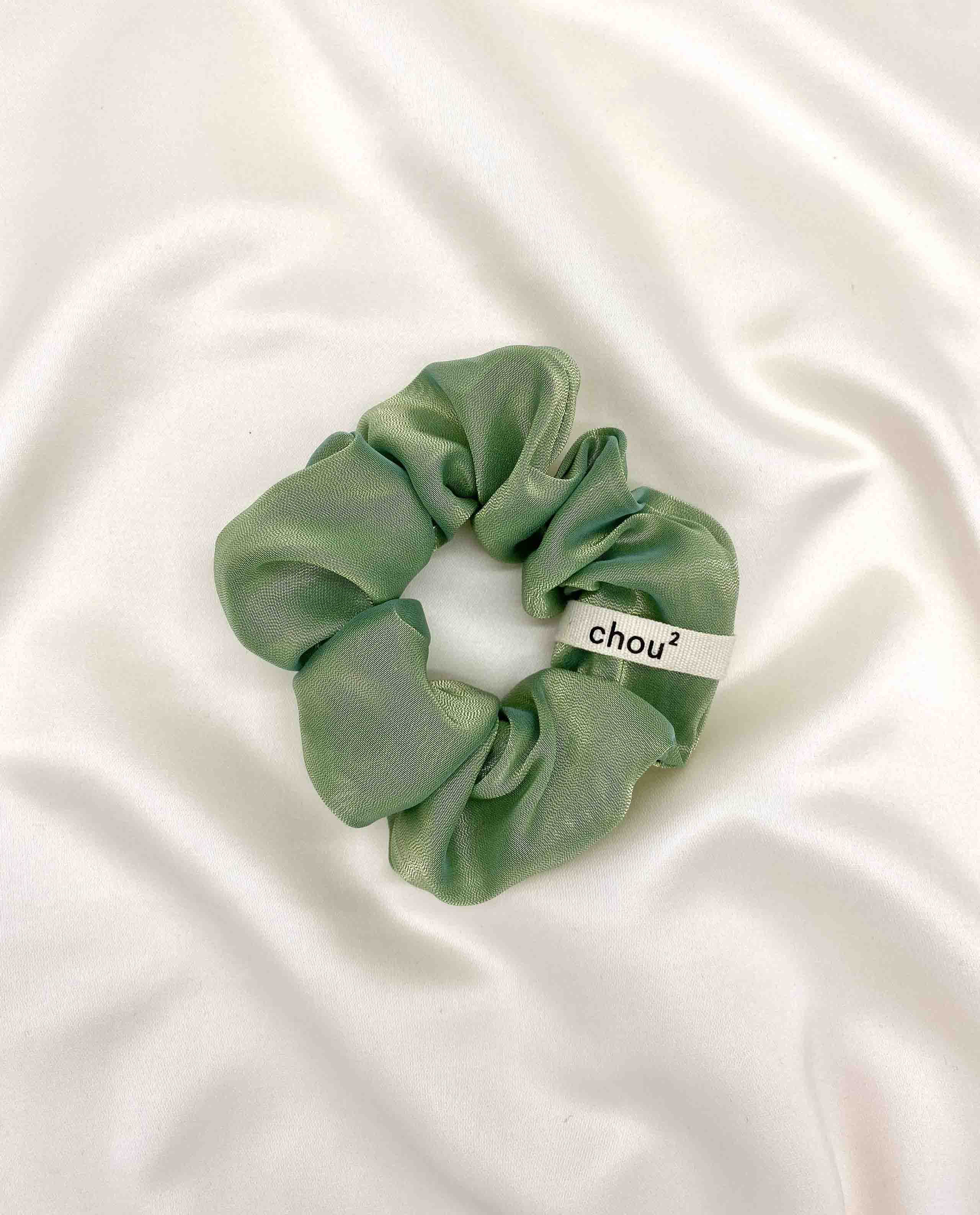 marché commun chou au carré chouchou vert irisé upcyclé fabriqué en France éthique responsable