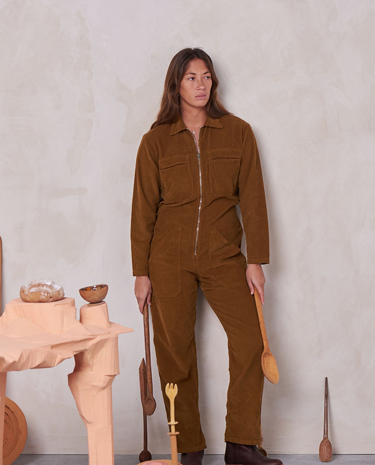 Combinaison en velours côtelé bio