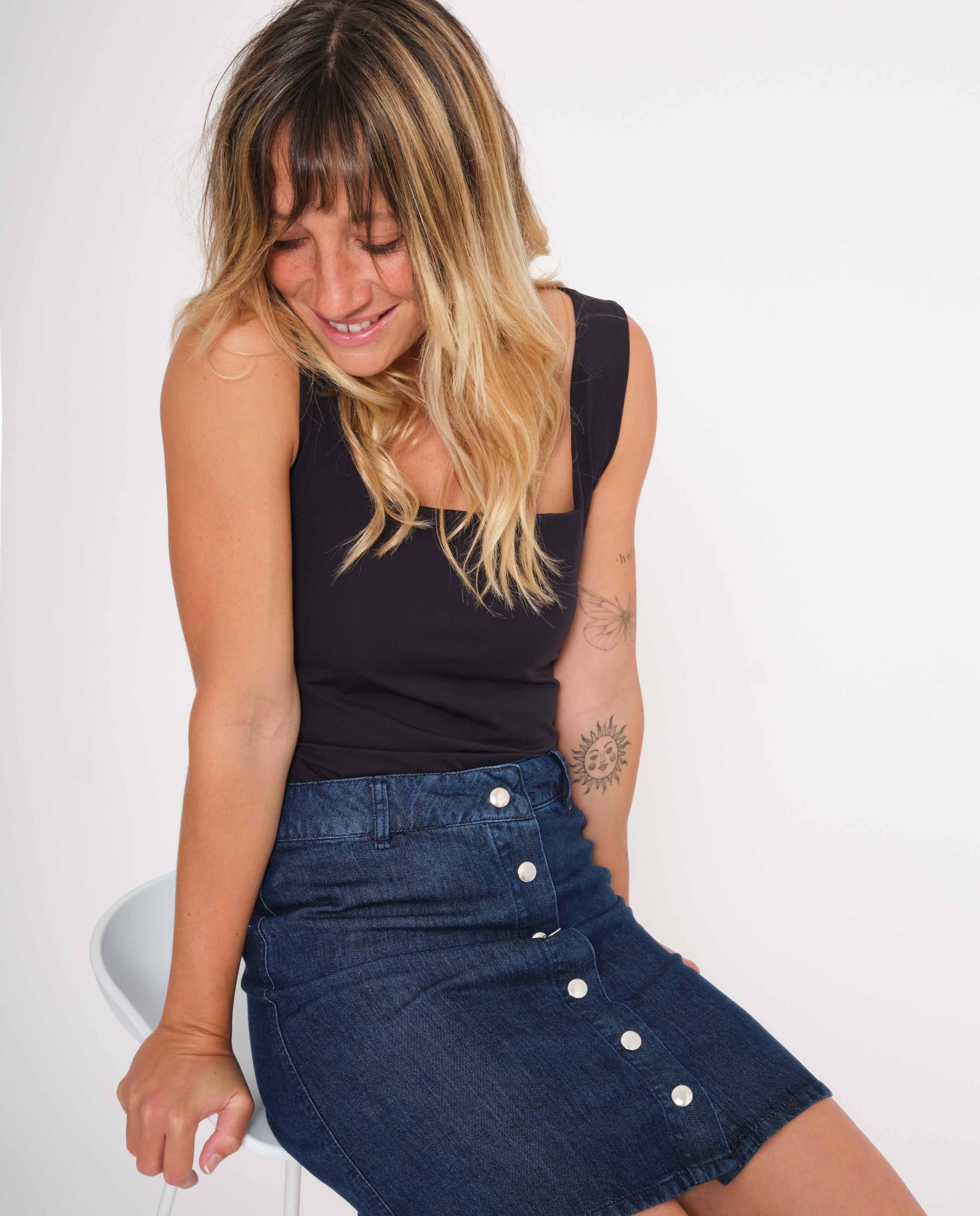 Jupe denim en Tencel™