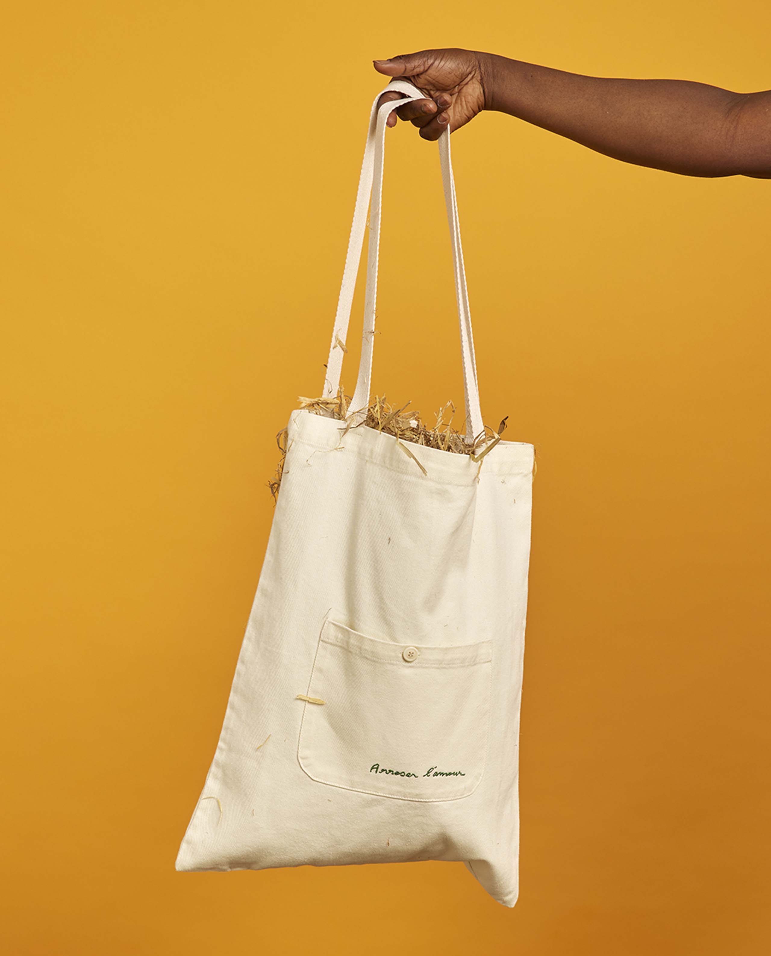 Tote bag brodé en coton bio