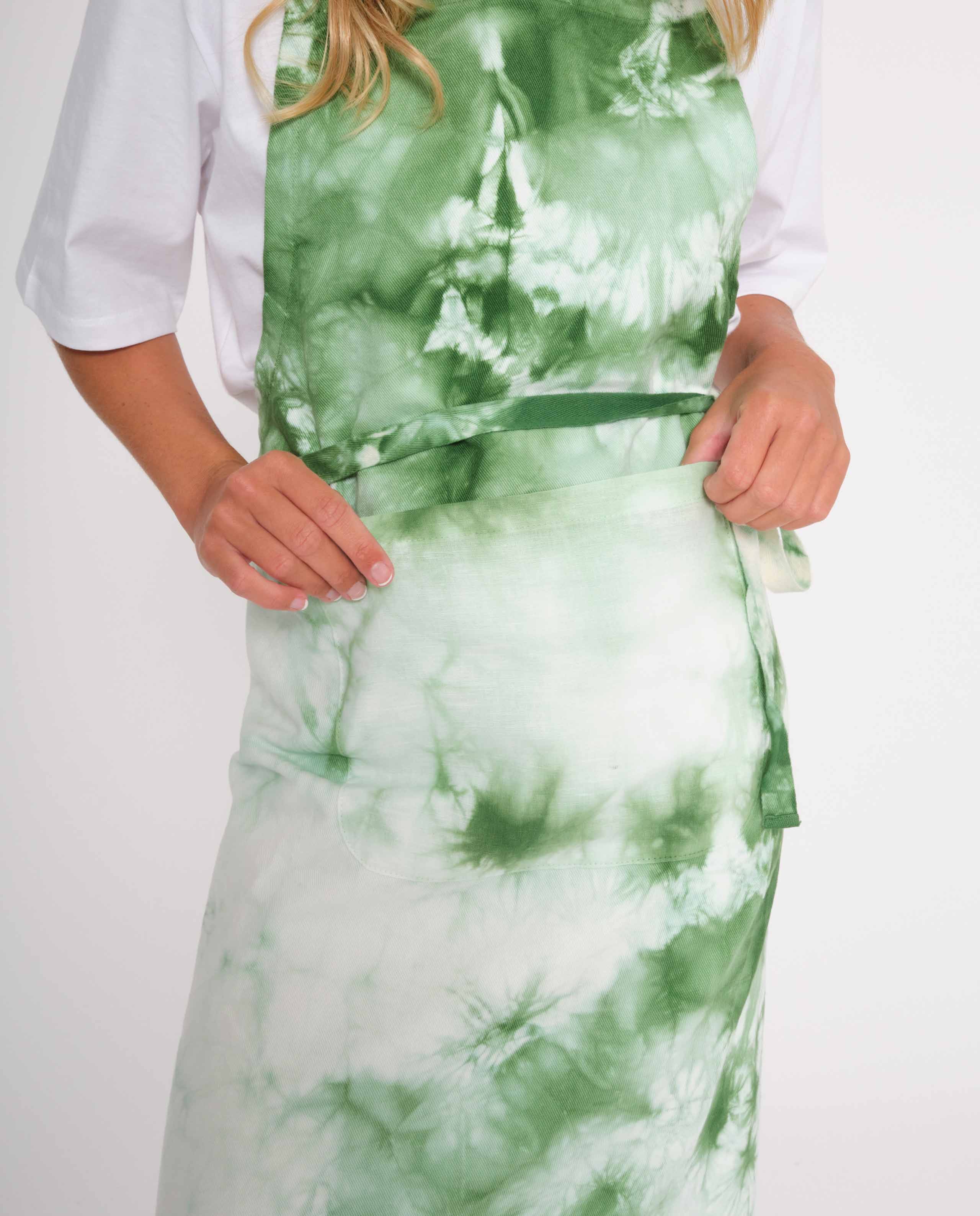 marché commun graine tablier cuisine bleu tie and dye éco-responsable éthique
