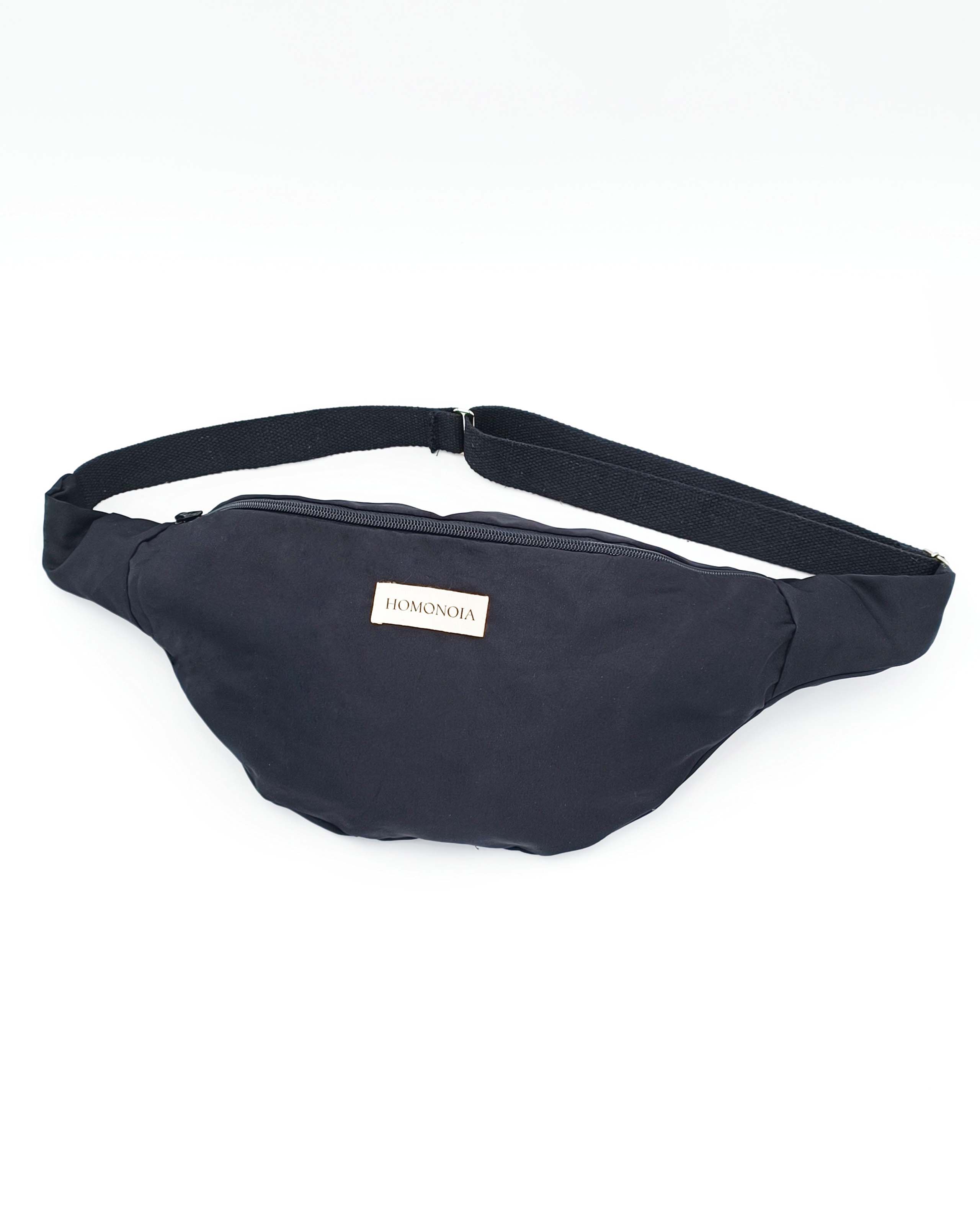 marché commun banane sac accessoire nylon noir upcyclé XL