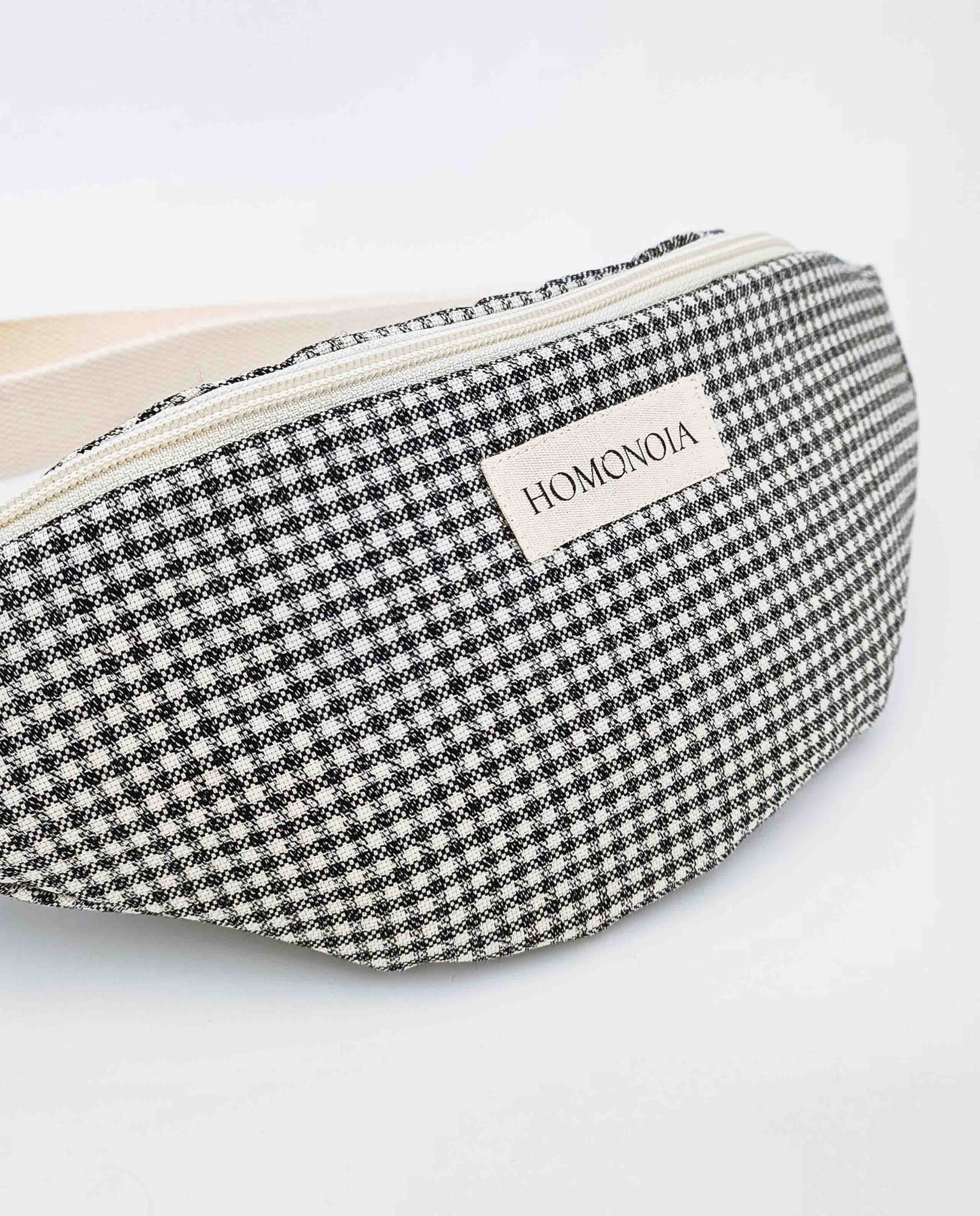 marché commun homonoia paris sacoche banane éco-responsable éthique upcyclée vichy noir blanc