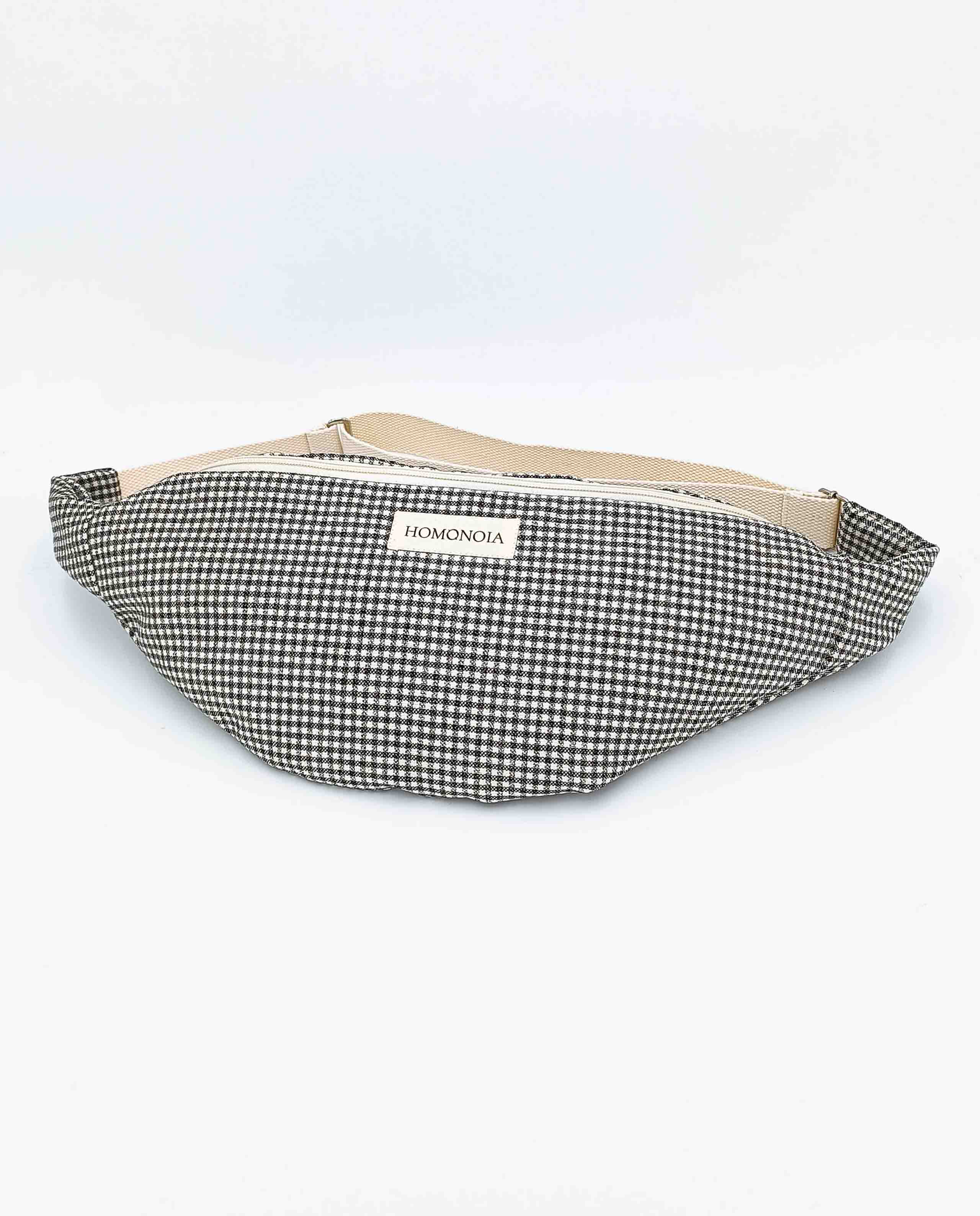 marché commun homonoia paris sacoche banane éco-responsable éthique upcyclée vichy noir blanc