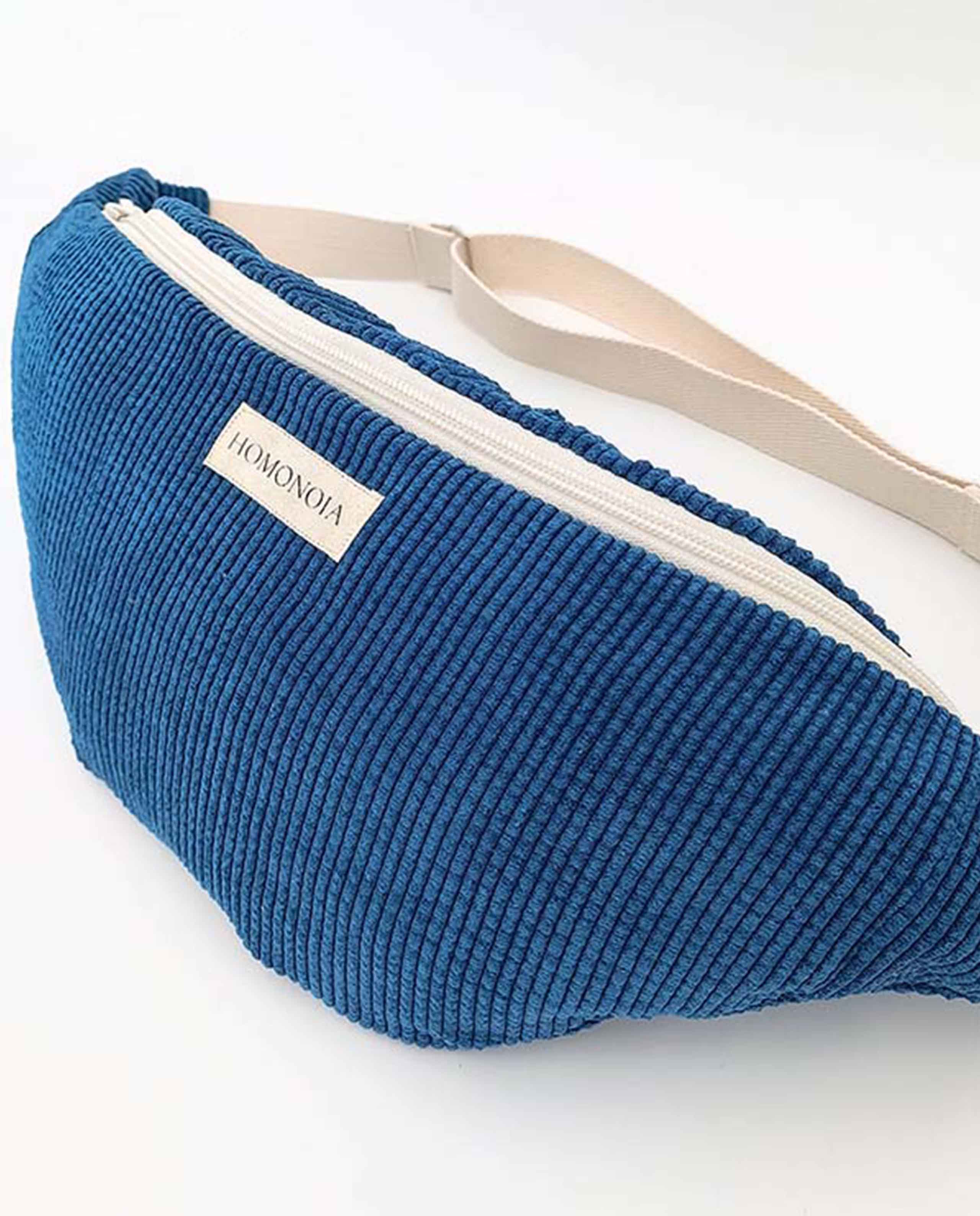 marché commun homonoia banane velours côtelé upcyclé éthique responsable bleu saphir XL
