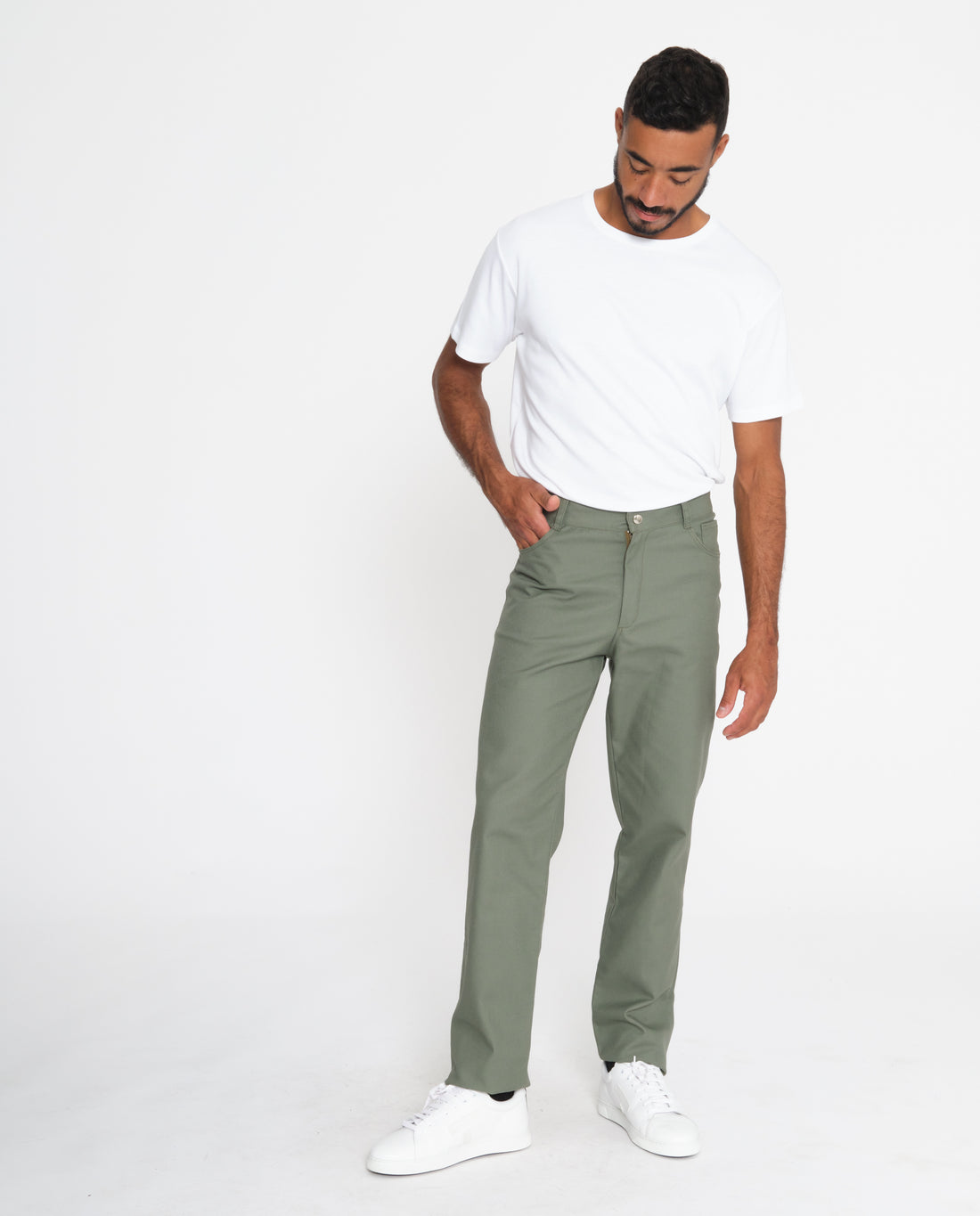 marché commun homonoia pantalon cargo kaki homme upcyclé fabriqué en france éco-responsable éthique