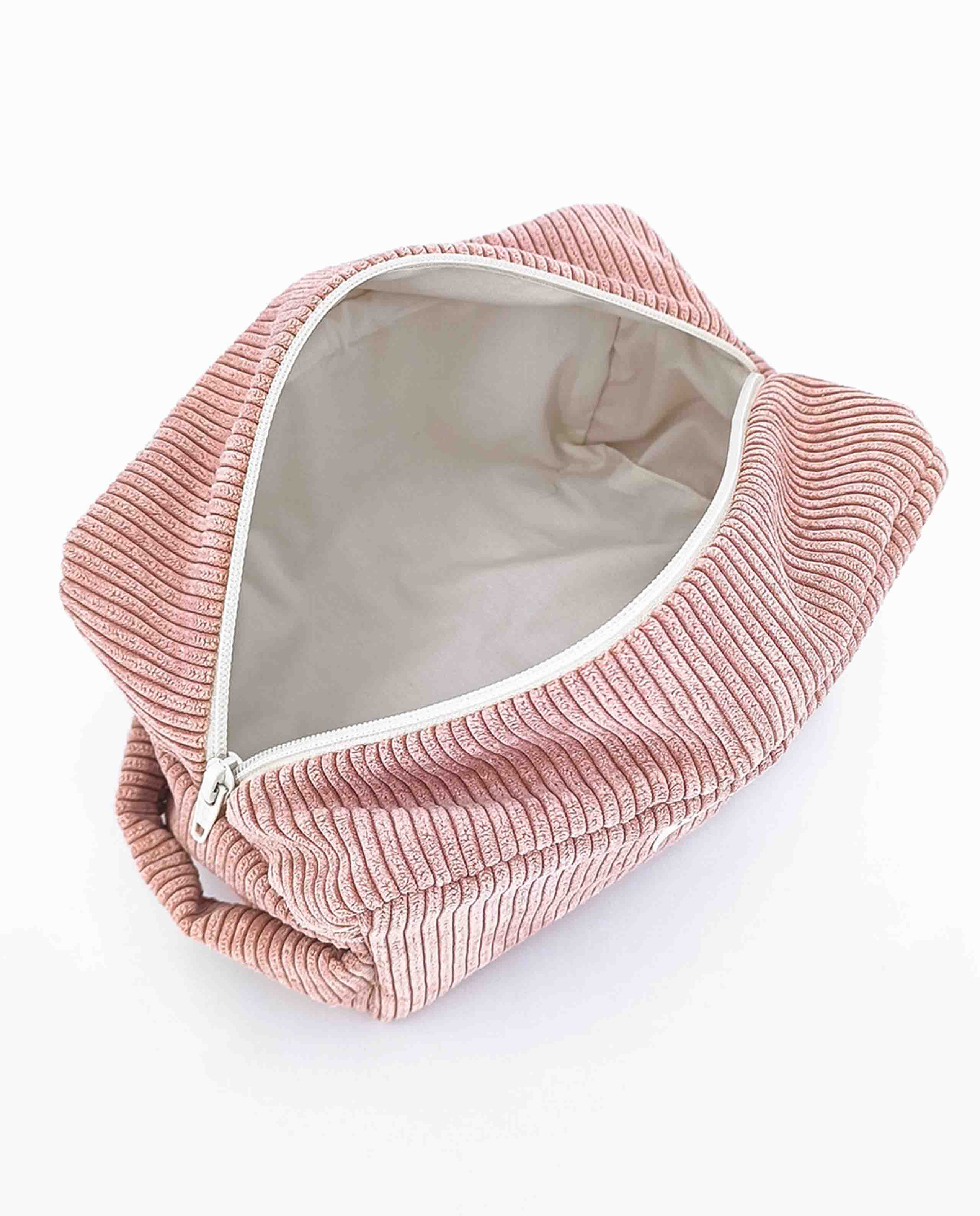 marché commun homonoia paris trousse de toilette éthique velours côtelé rose upcyclé