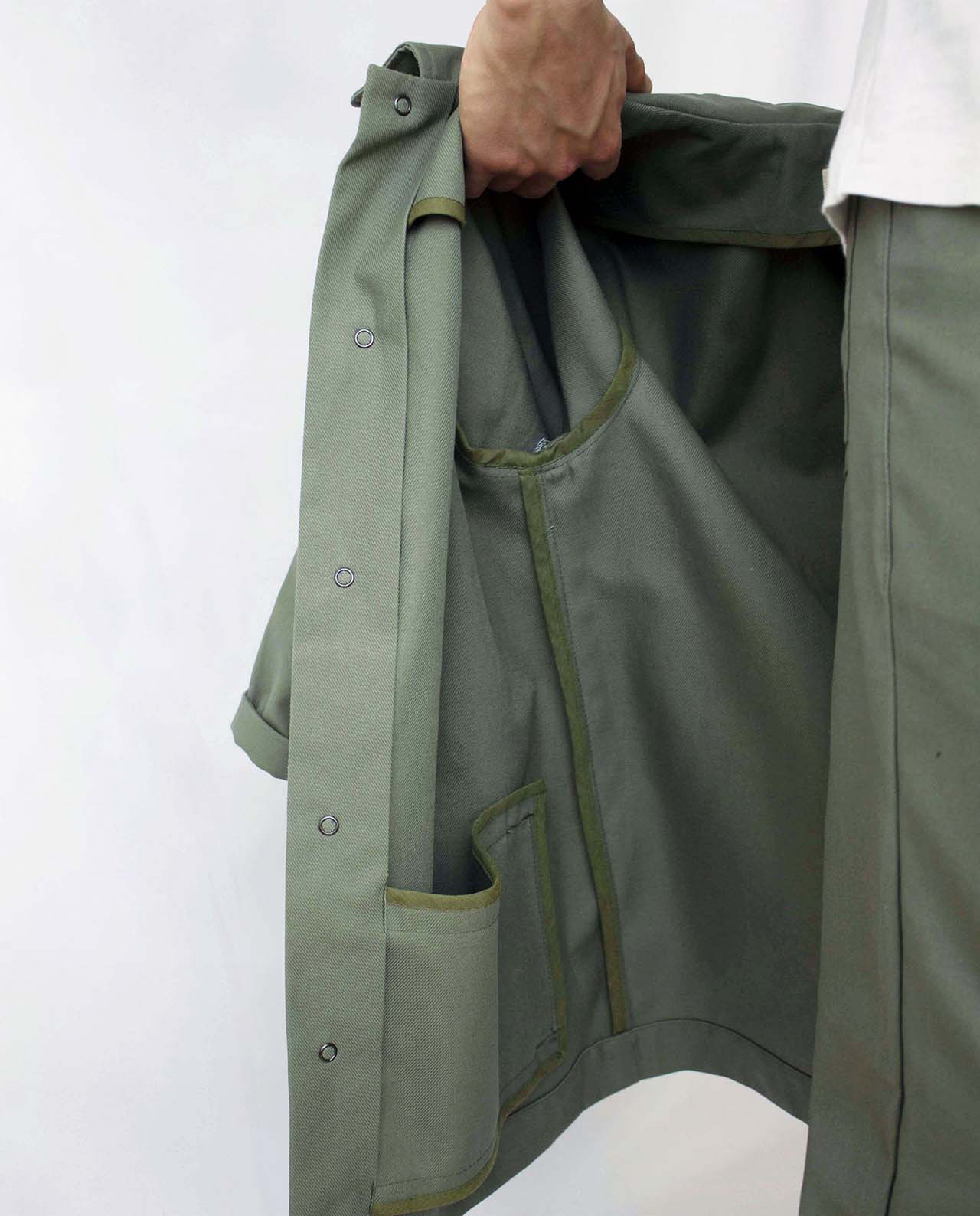 marché commun homonoia veste homme éco-responsable upcyclée kaki