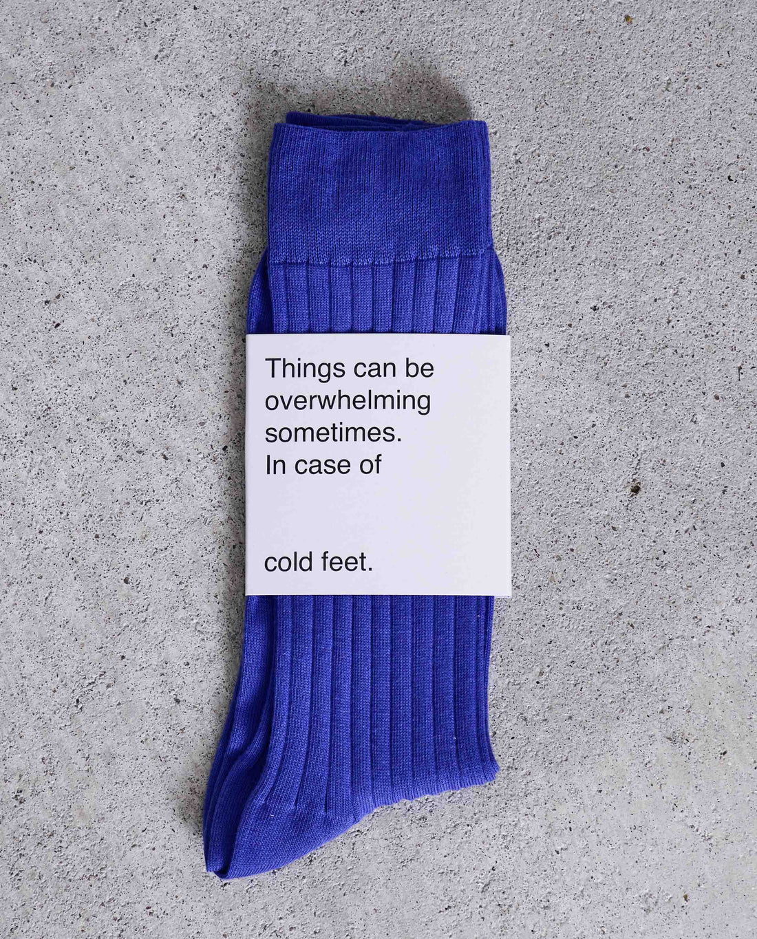 marché commun jan n june chaussettes éco-responsables coton biologique côtelé bleu électrique