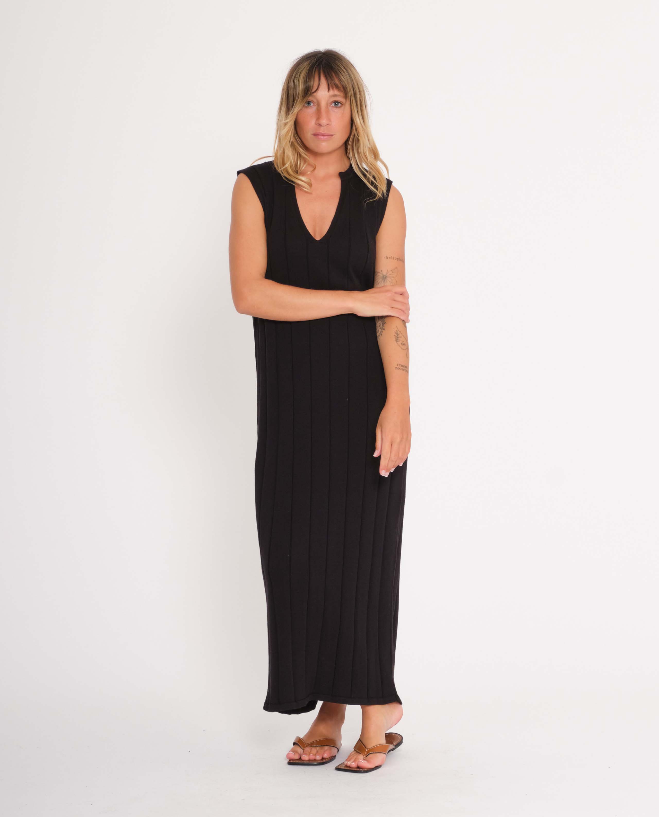 marché commun jan n june femme robe maille côtelée biologique marron