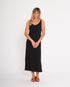 marché commun jan n june femme robe midi tencel bretelles noire