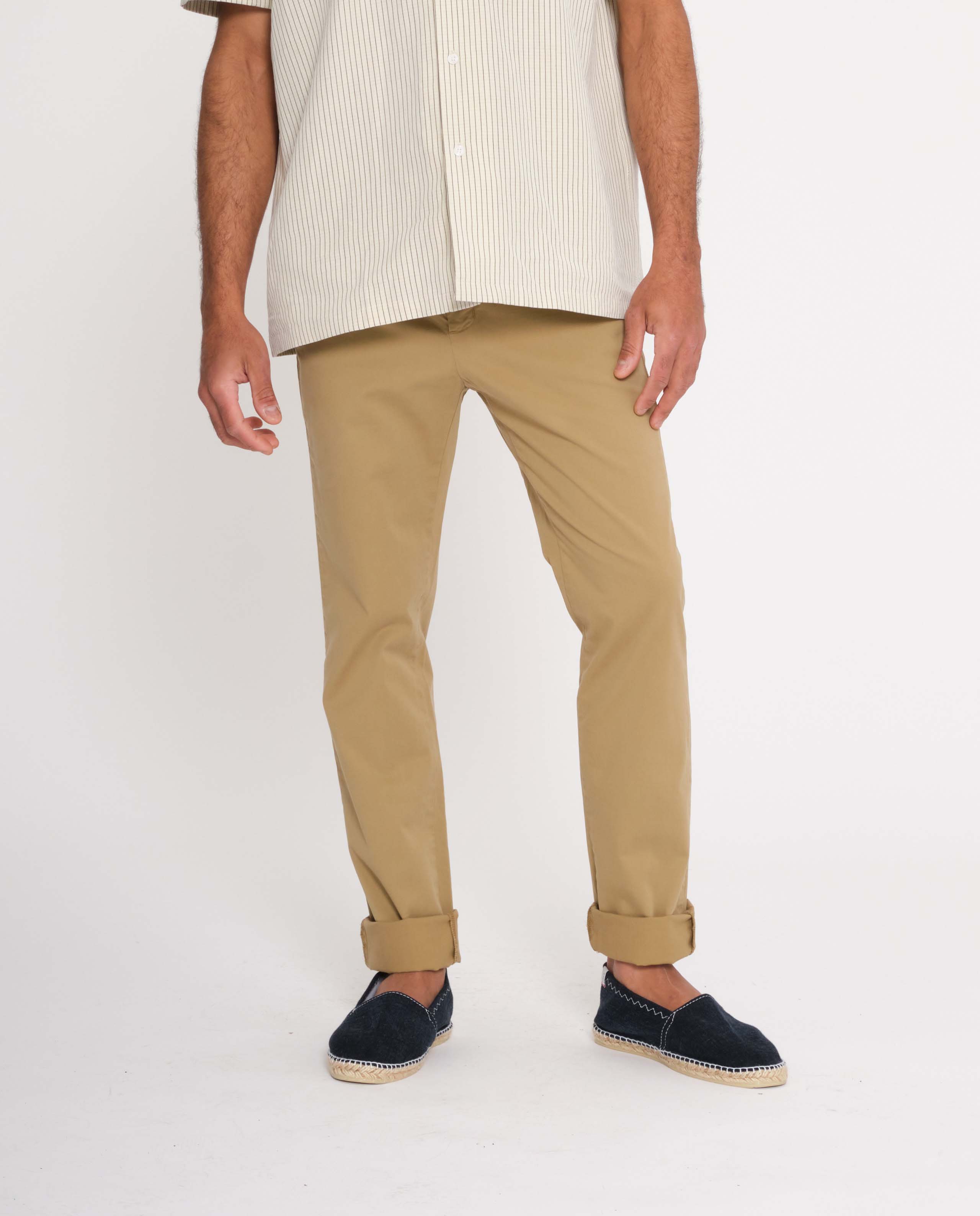 Pantalon Chino Coton BIO pour Homme Éthique Beige Loreak Mendian – Marché  Commun