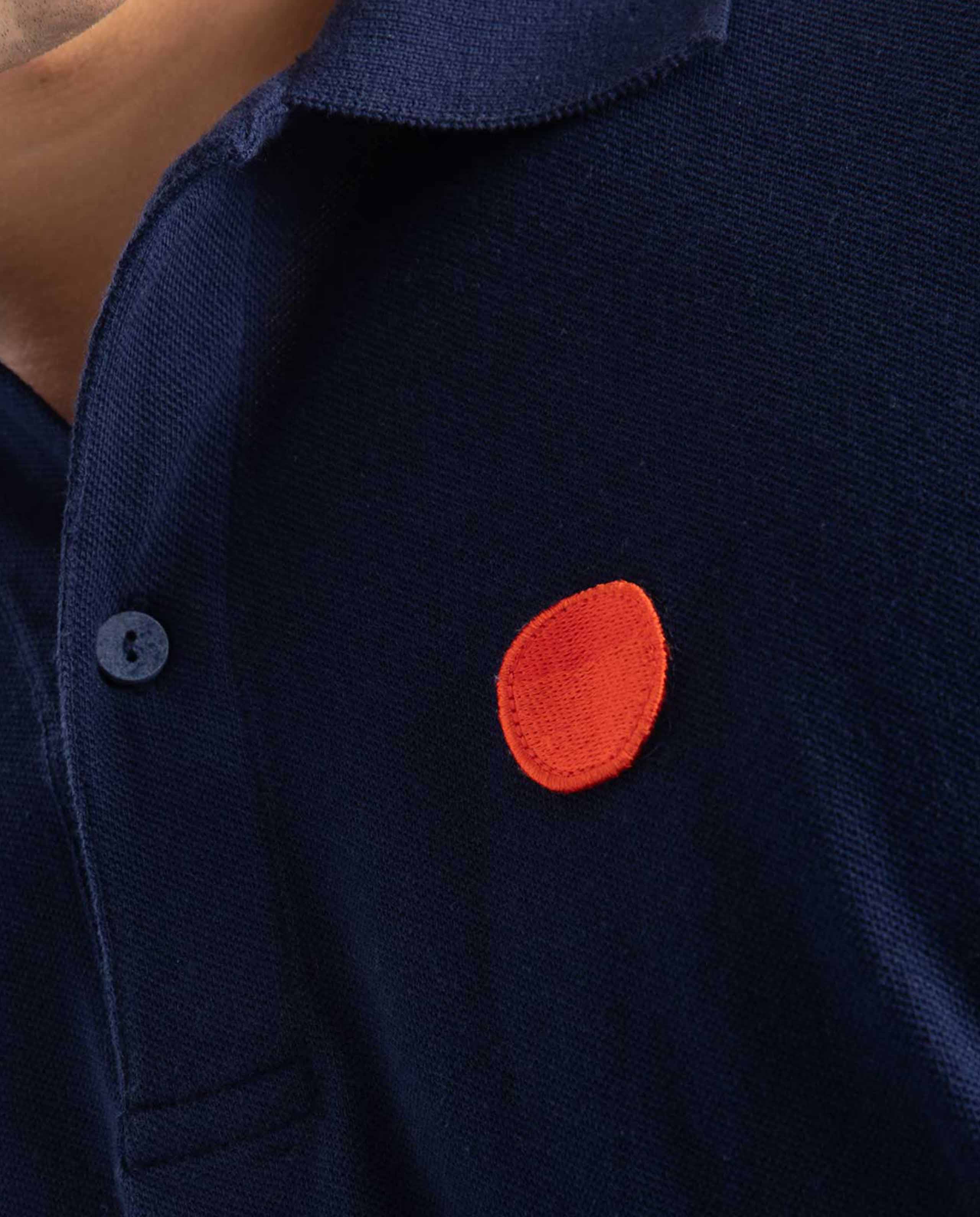 marché commun loreak mendian homme polo manches courtes coton biologique et recyclé bleu marine