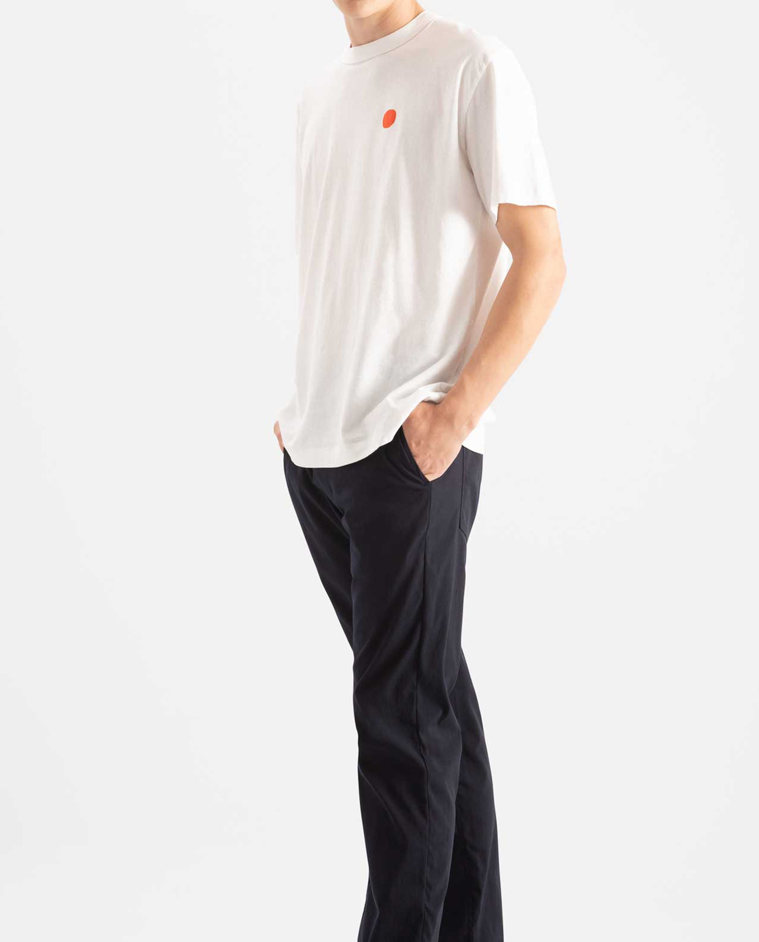 marché commun loreak mendian homme t-shirt coton biologique dot blanc