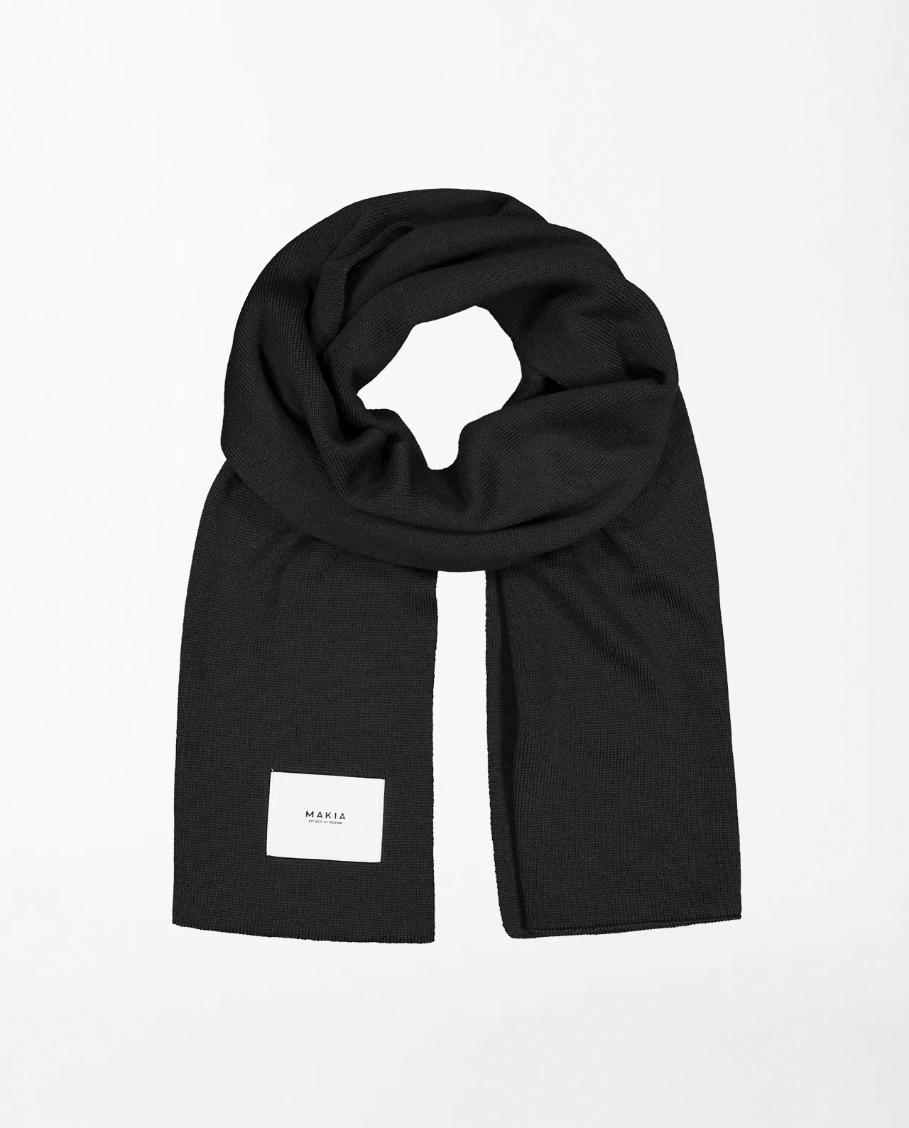 marché commun makia clothing écharpe laine mérinos extrafine éthique noire