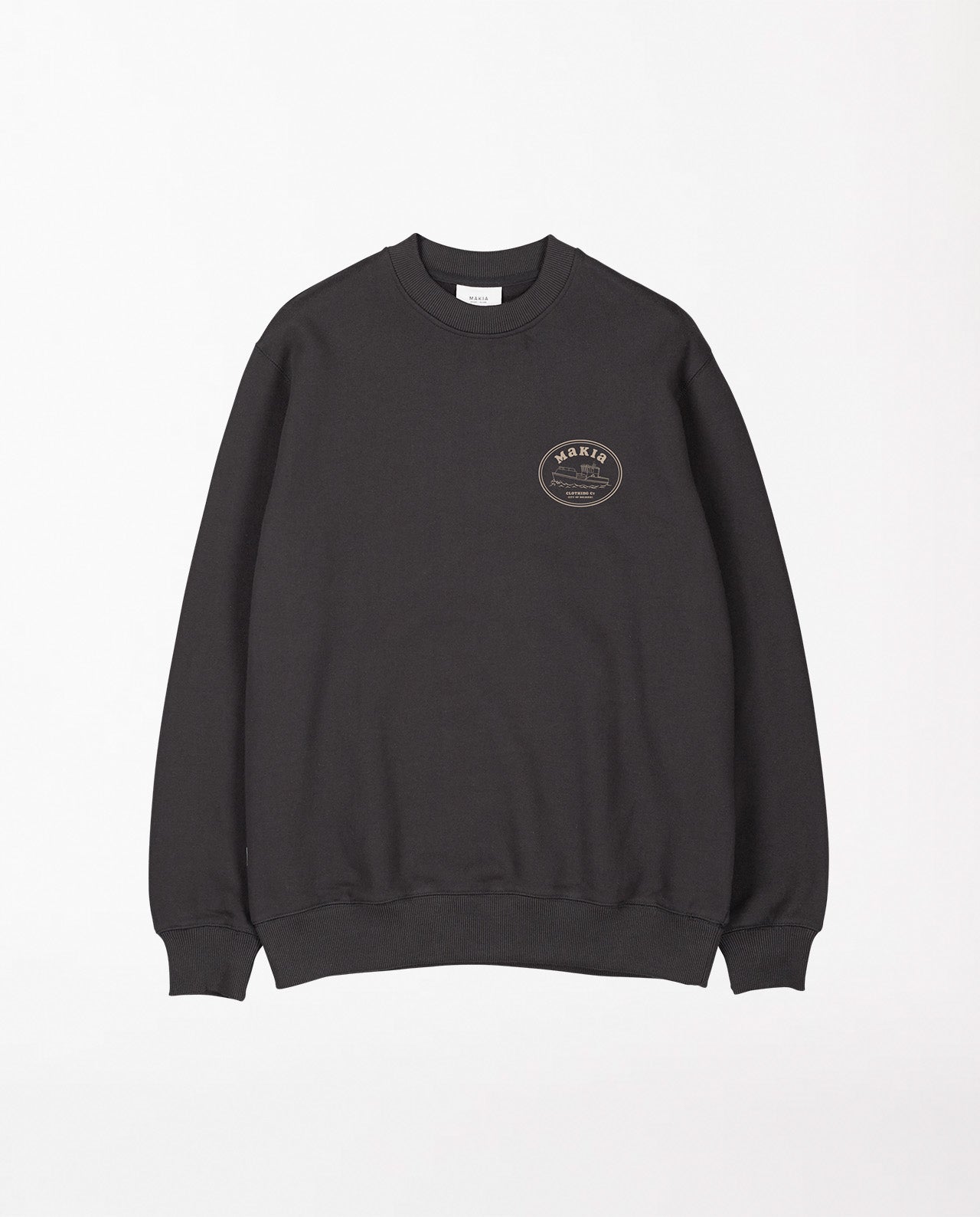 marché commun makia clothing sweatshirt imprimé coton biologique noir éco-responsable