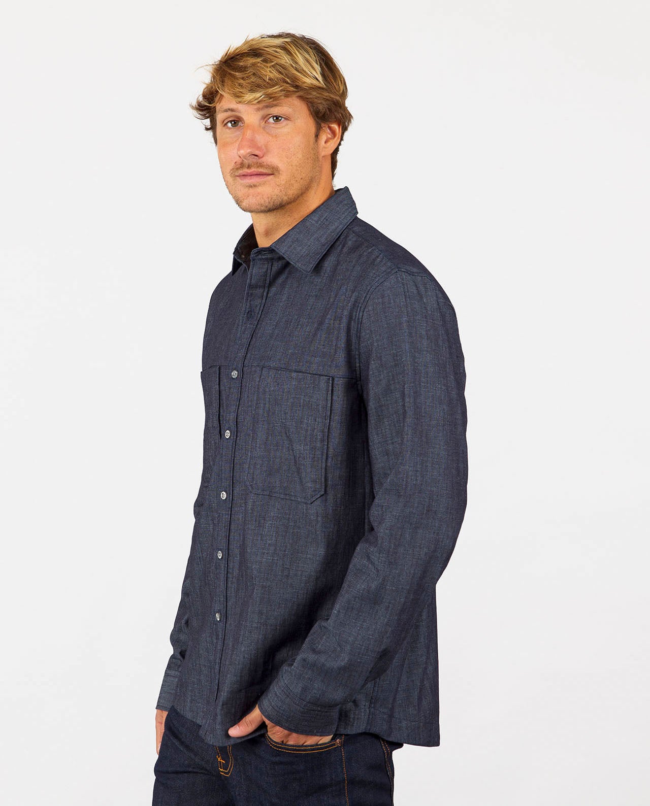 marché commun noyoco chemise homme chambray coton biologique fabriquée en Europe