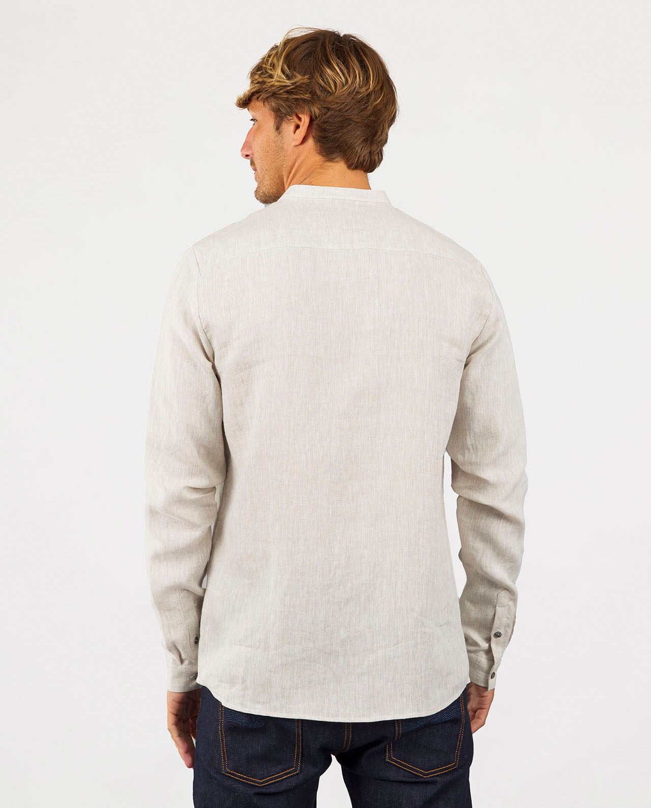 marché commun noyoco chemise homme lin co officier éco-responsable fabriquée en Europe écru