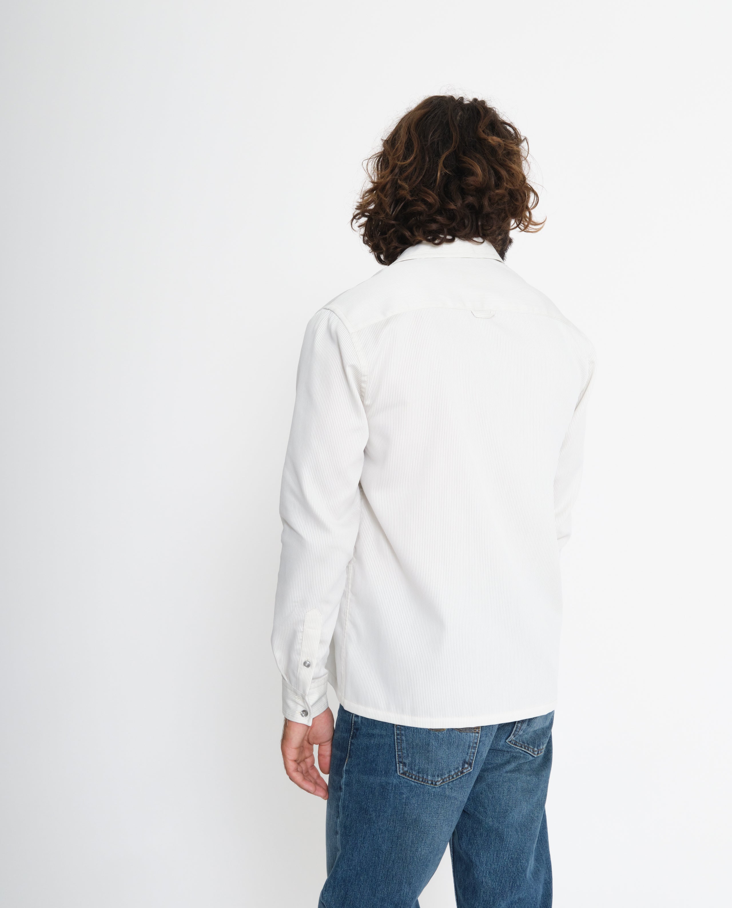 marché commun noyoco chemise barry coton upcyclé côtelé blanc éco-responsable