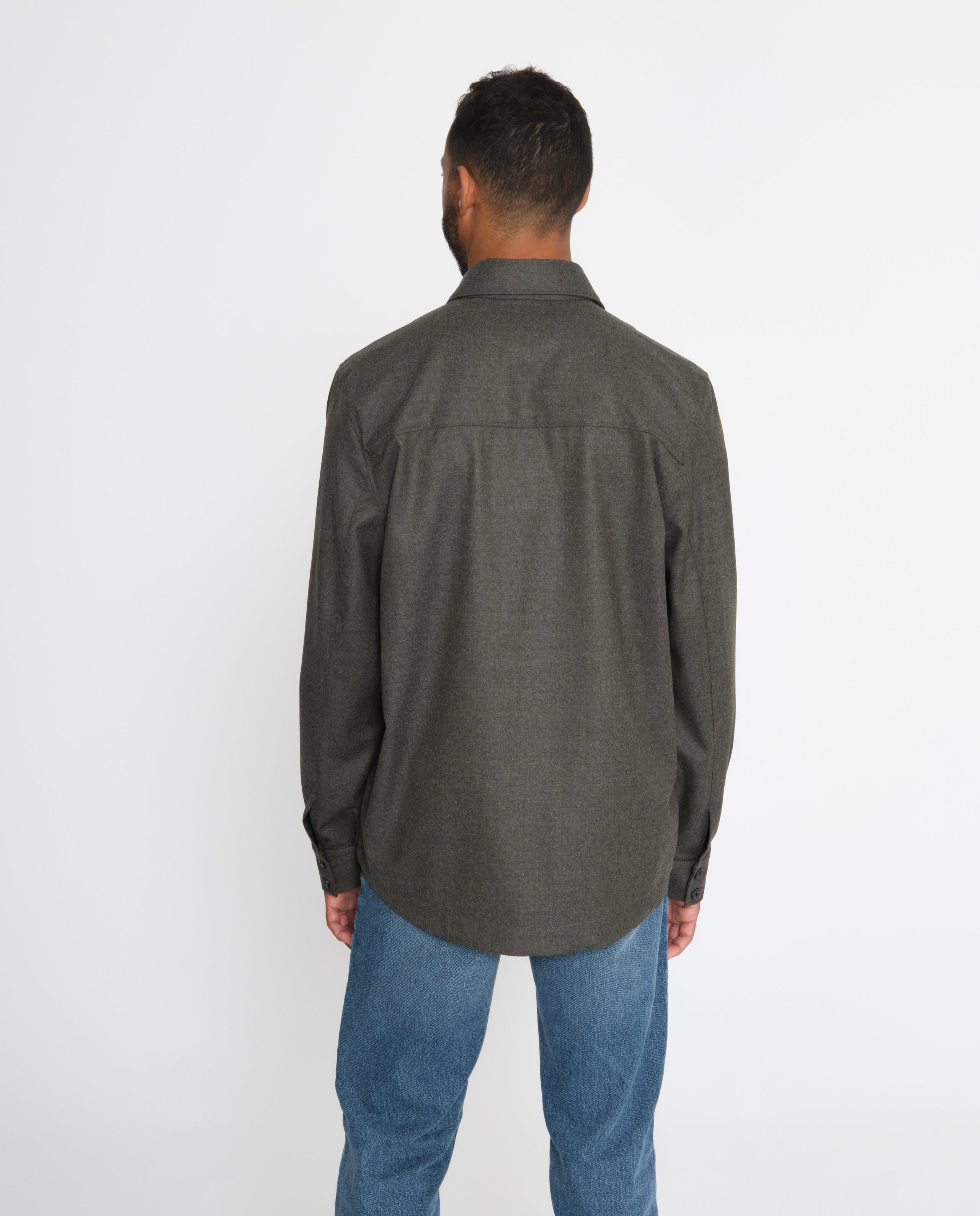 marché commun noyoco chemise ottawa laine vierge kaki eco-responsable