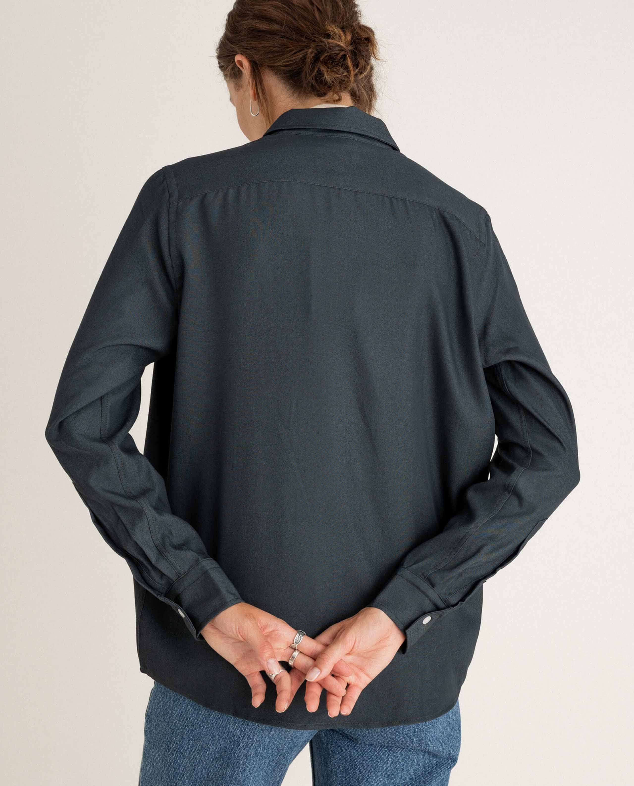 marché commun noyoco chemise fluide femme viscose upcyclée vert émeraude