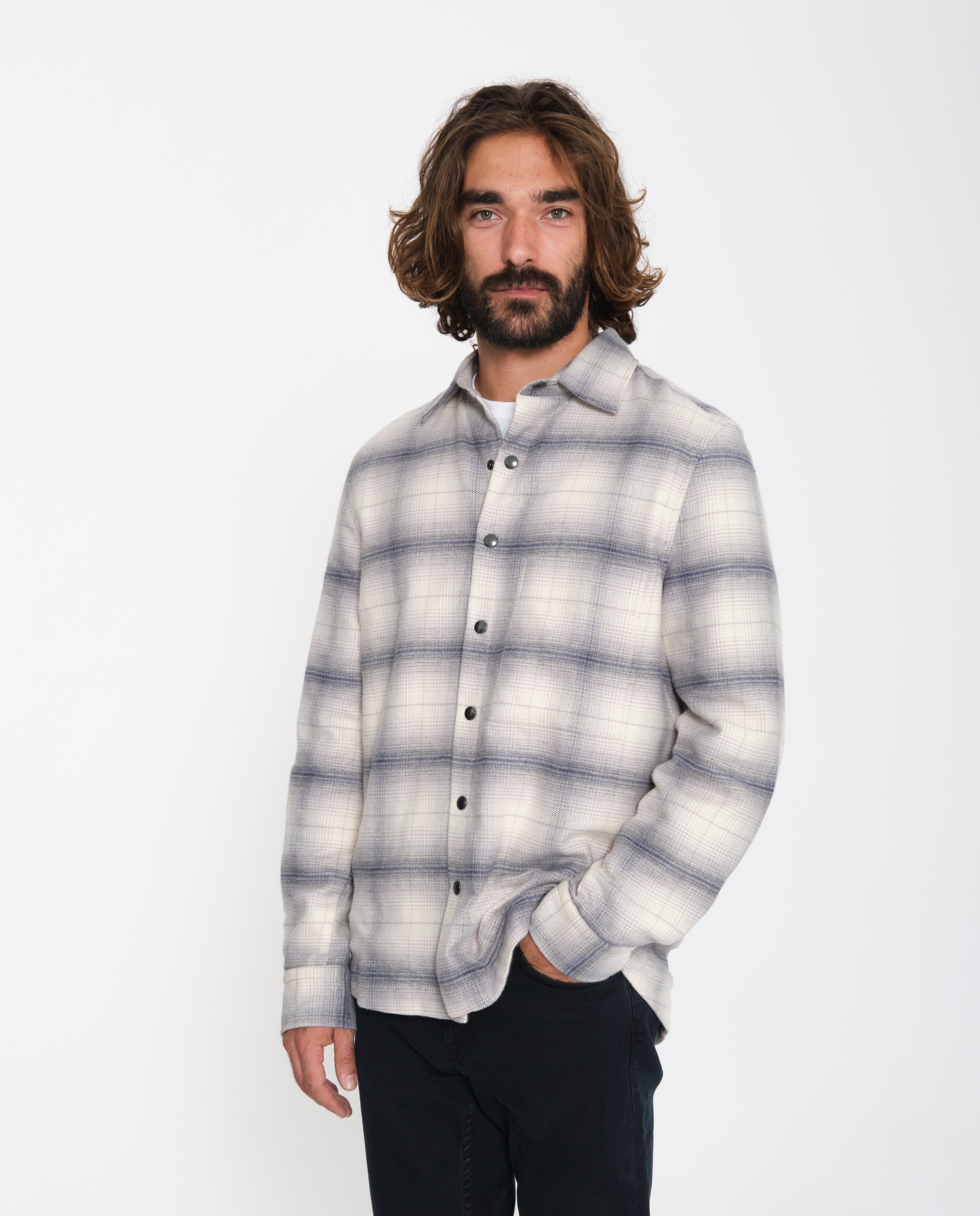 Chemise à carreaux en coton bio