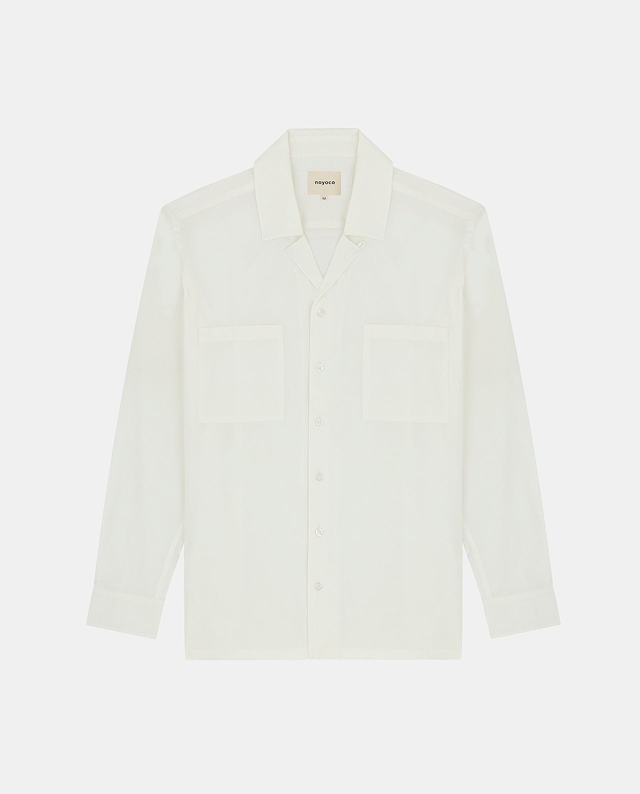 marché commun noyoco chemise blanche homme coton upcyclé col requin éco-responsable fabriquée en Europe