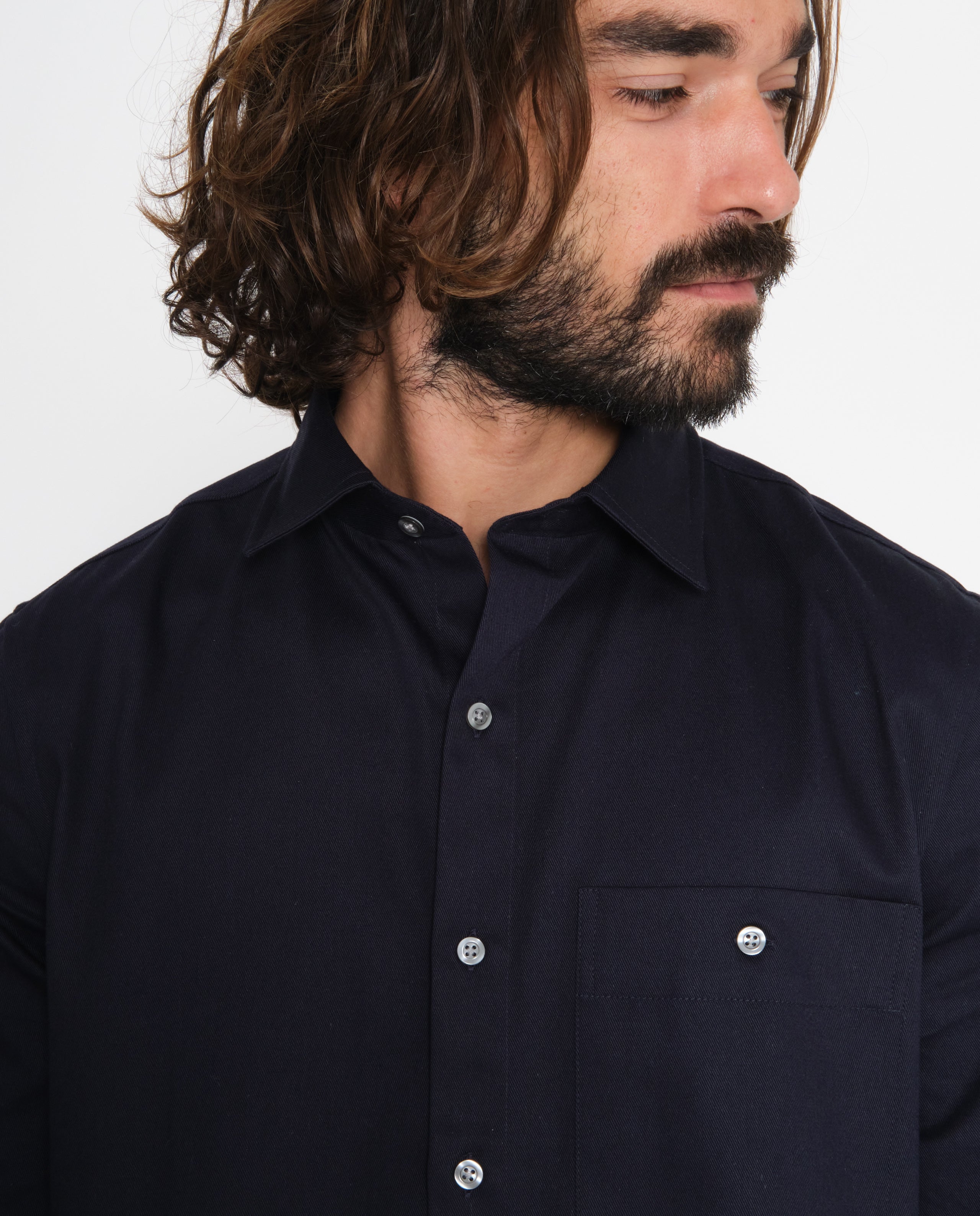 marché commun noyoco chemise homme coton biologique éco-responsable fabriquée en Europe bleu marine