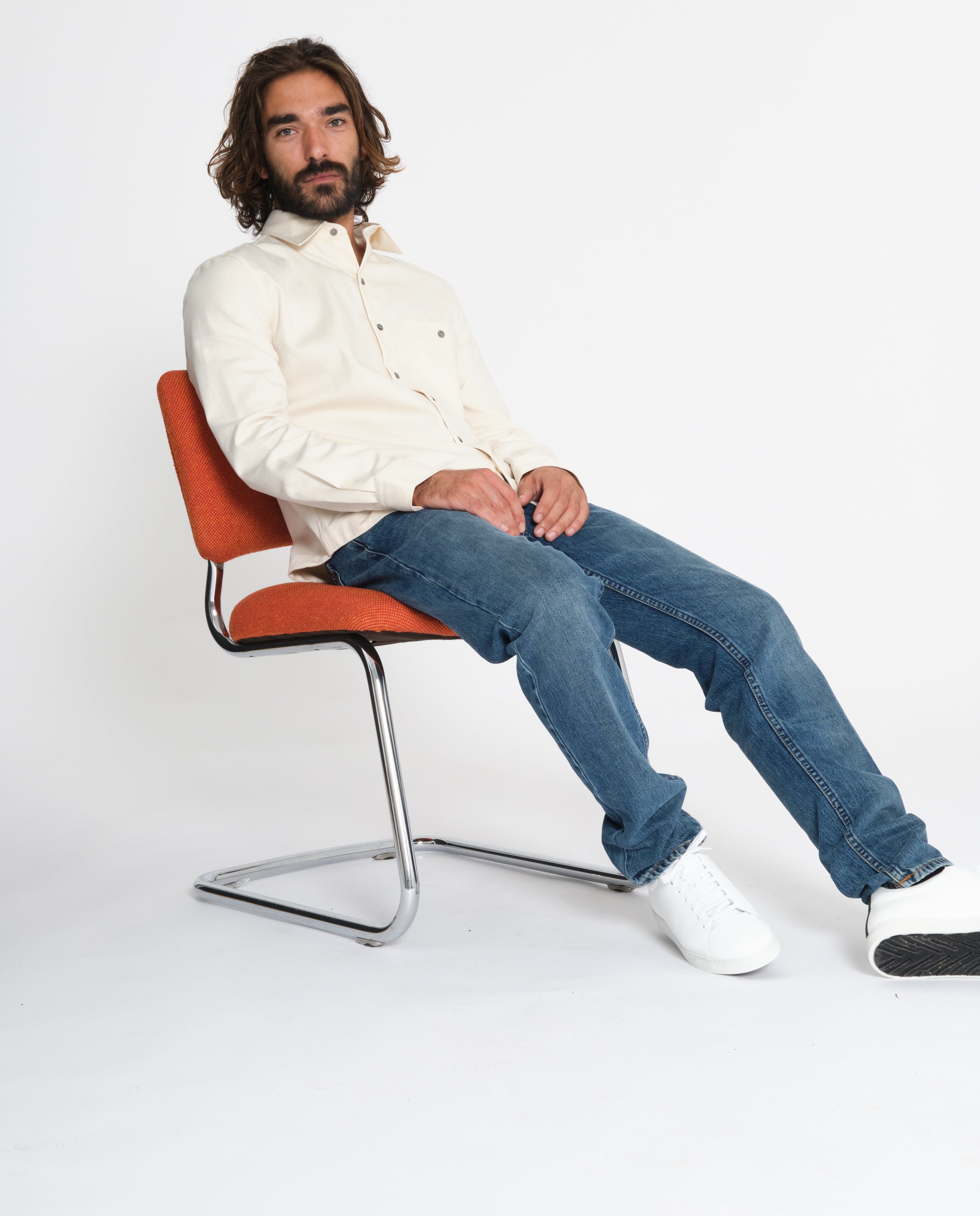 marché commun noyoco chemise homme coton biologique éco-responsable fabriquée en Europe écru