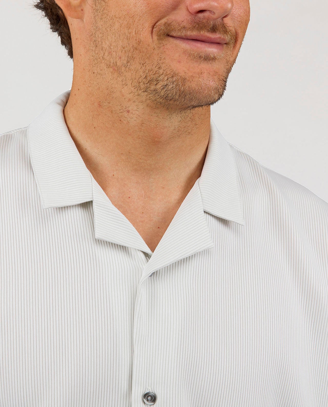 Chemise manches courtes en coton upcyclé côtelé