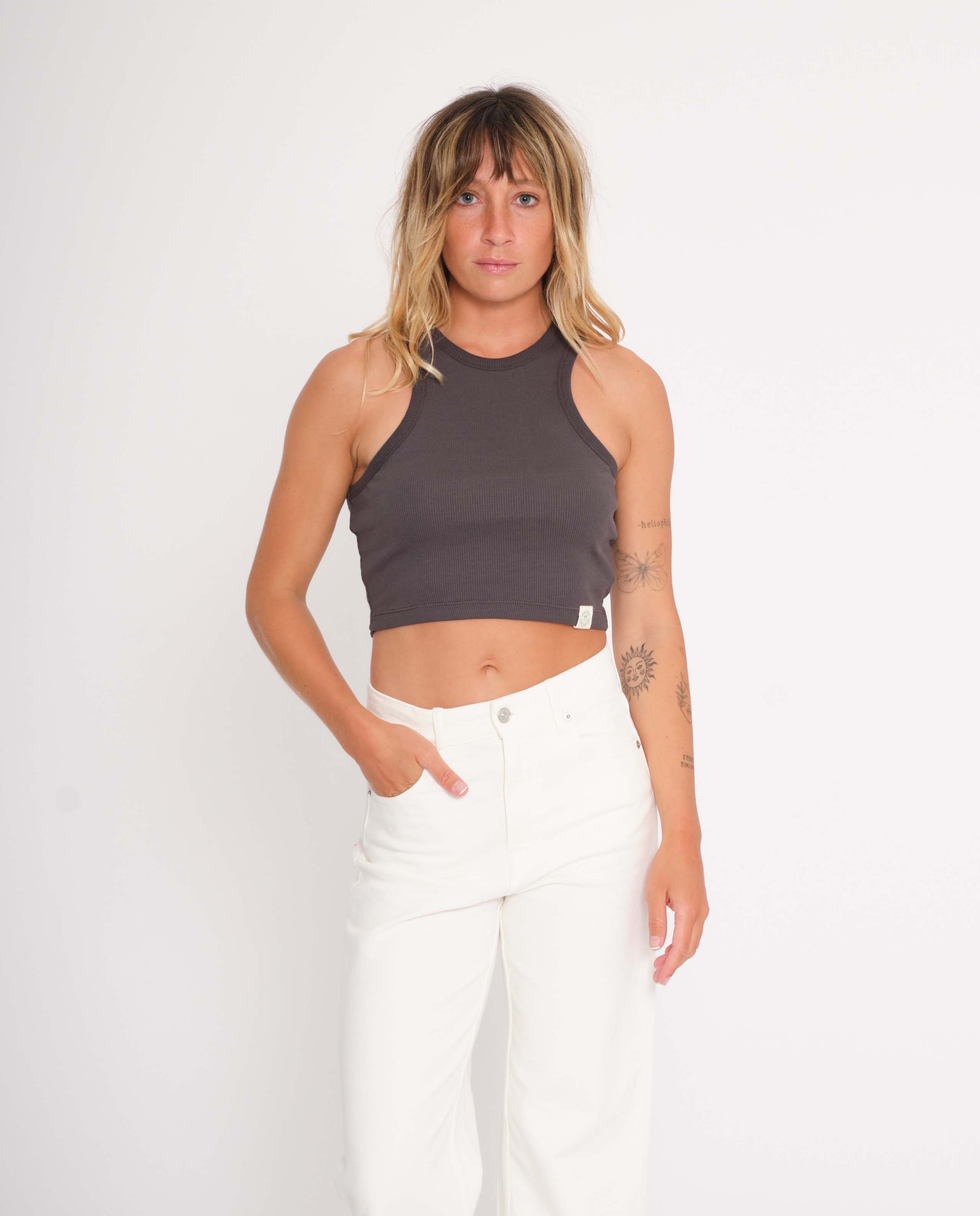 marché commun noyoco tank top mia coton biologique anthracite