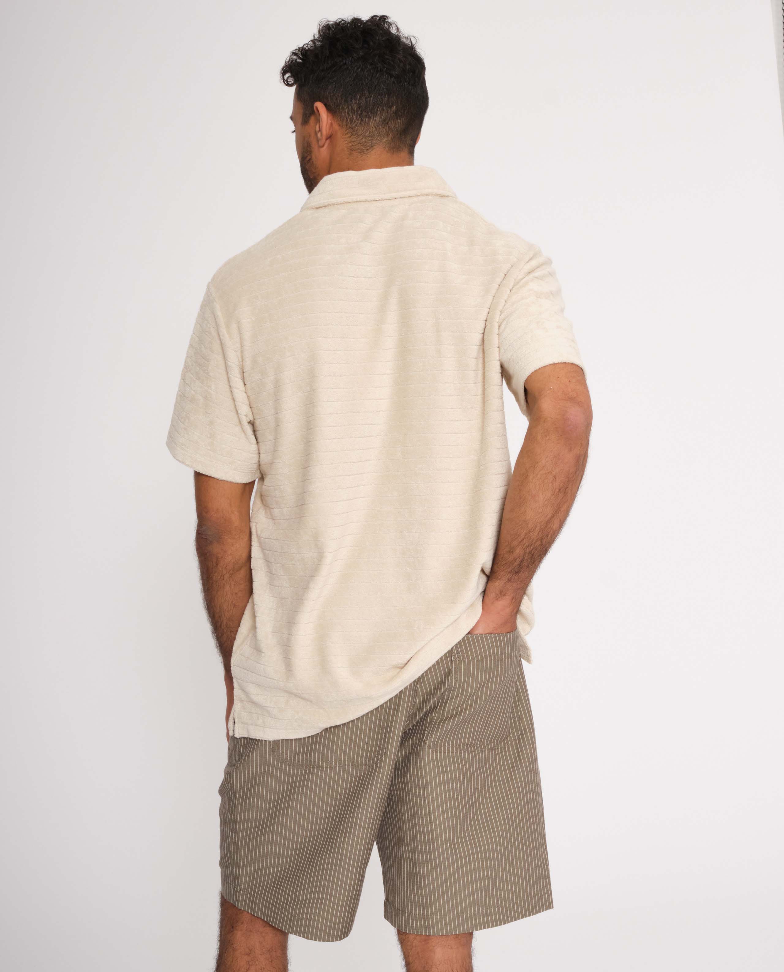 Short rayé en coton bio et recyclé