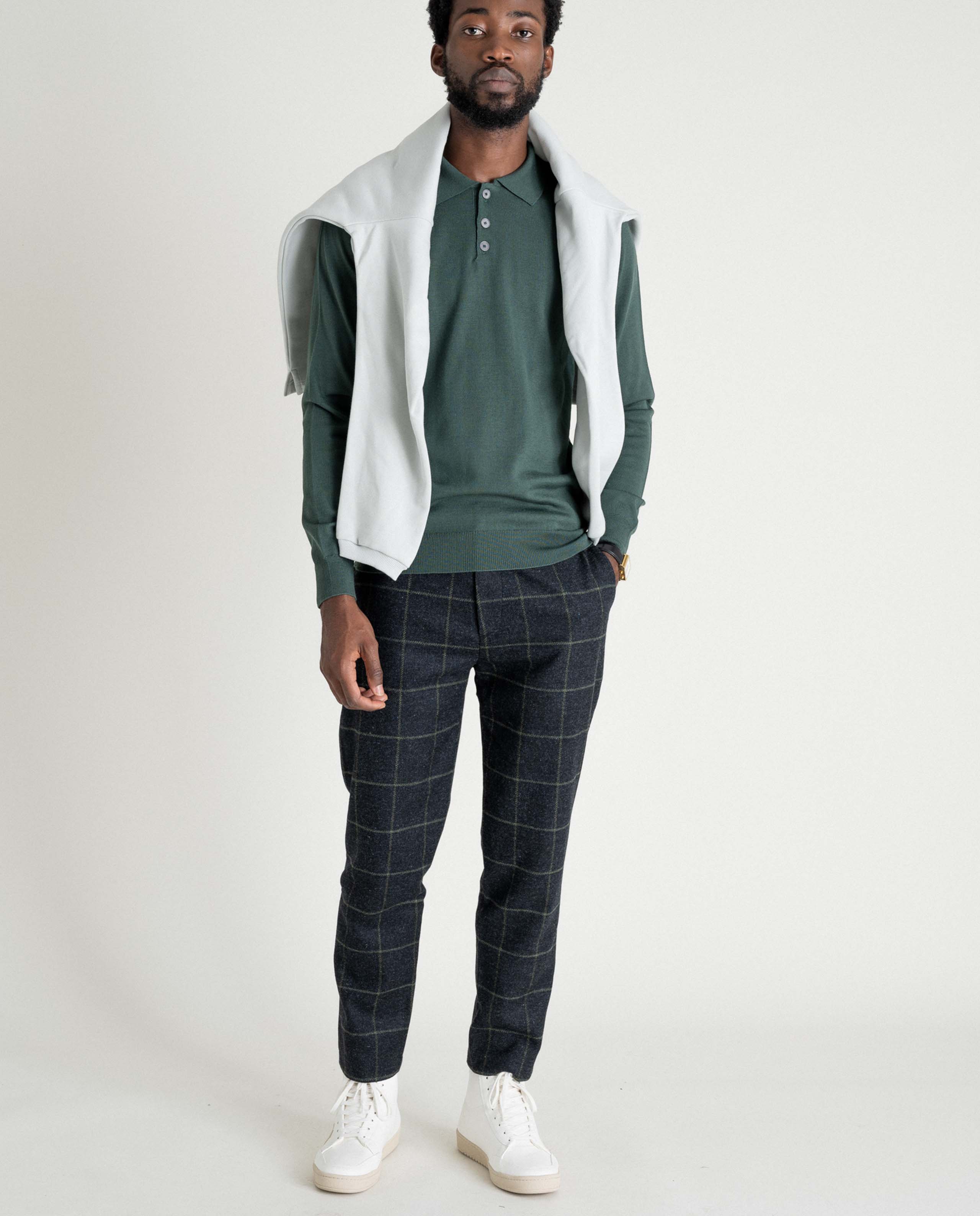 marché commun noyoco pantalon sienna checks laine éco-responsable homme