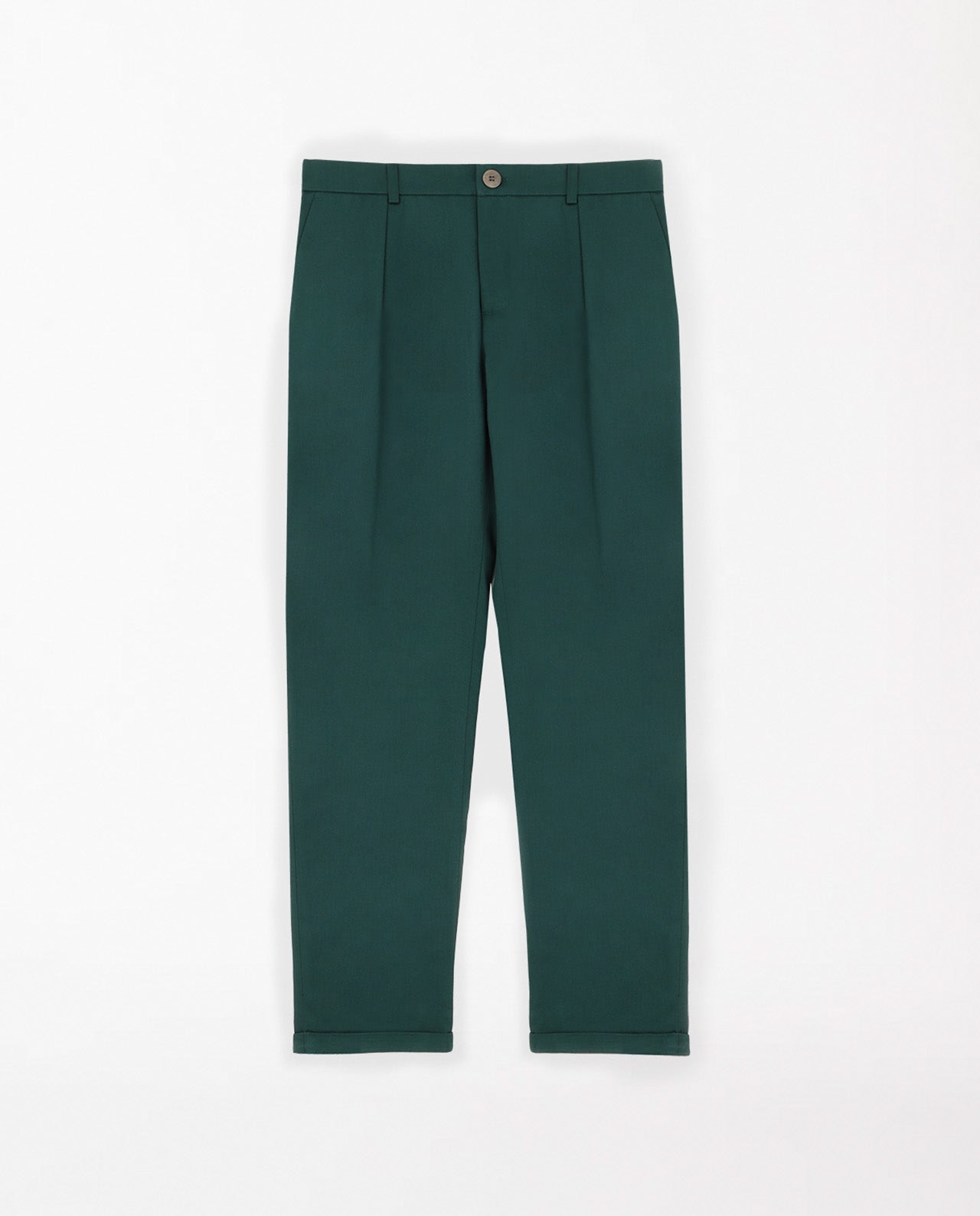 marché commun noyoco pantalon homme revers ourlets coton biologique fabriqué en europe vert bouteille