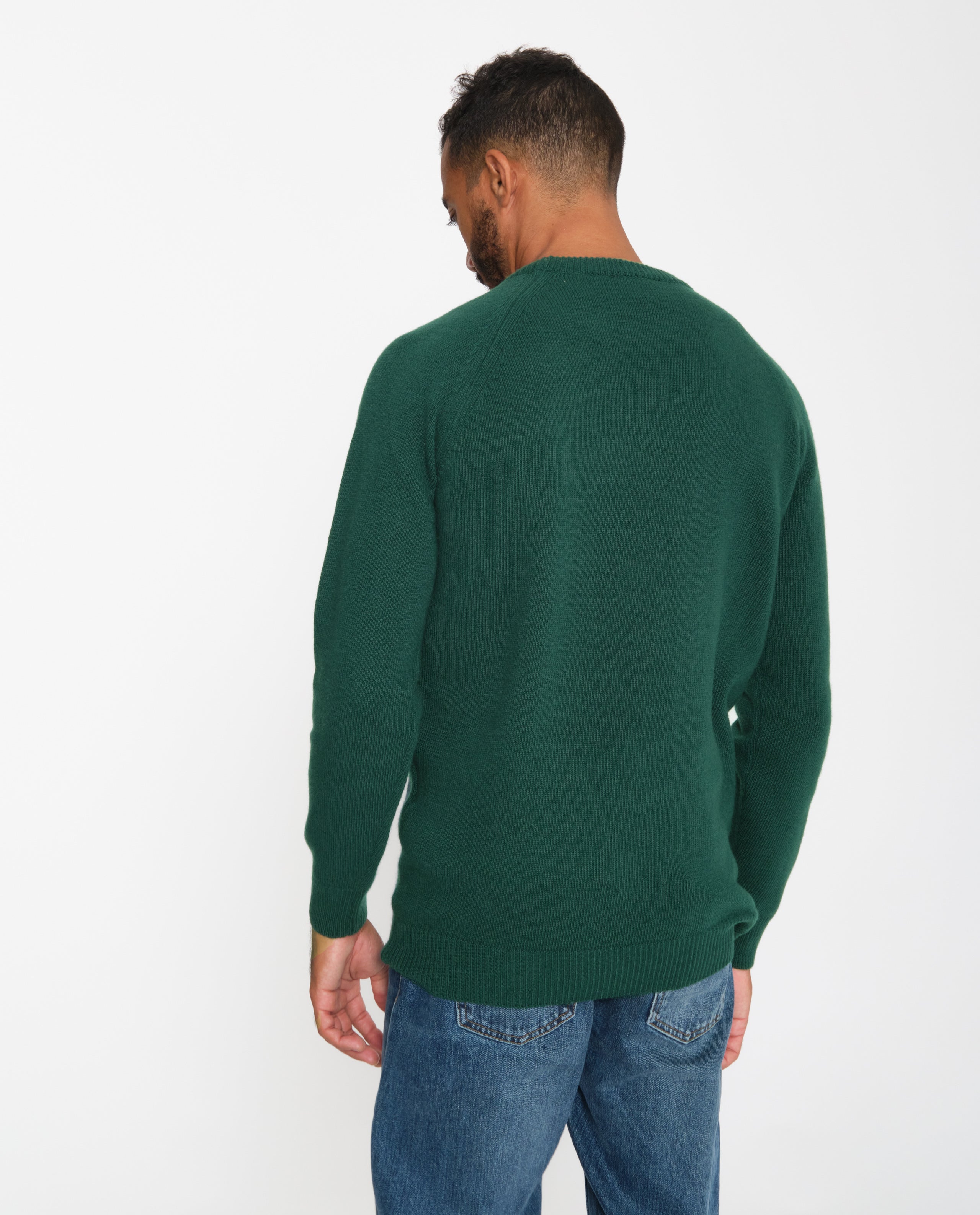 marché commun noyoco pull gaby everglade laine mérinos cachemire vert bouteille