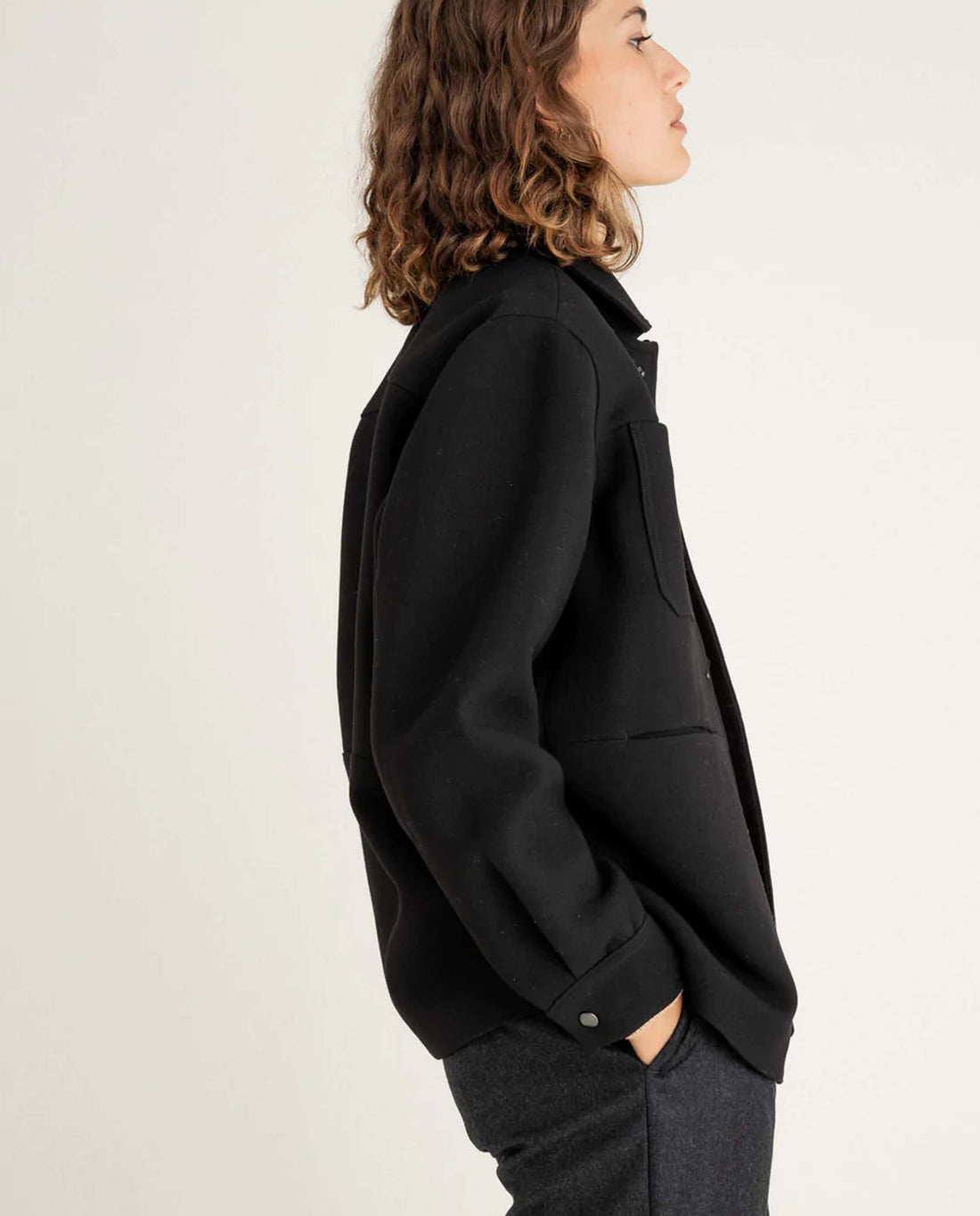 marché commun noyoco veste vancouver femme noire laine upcyclée