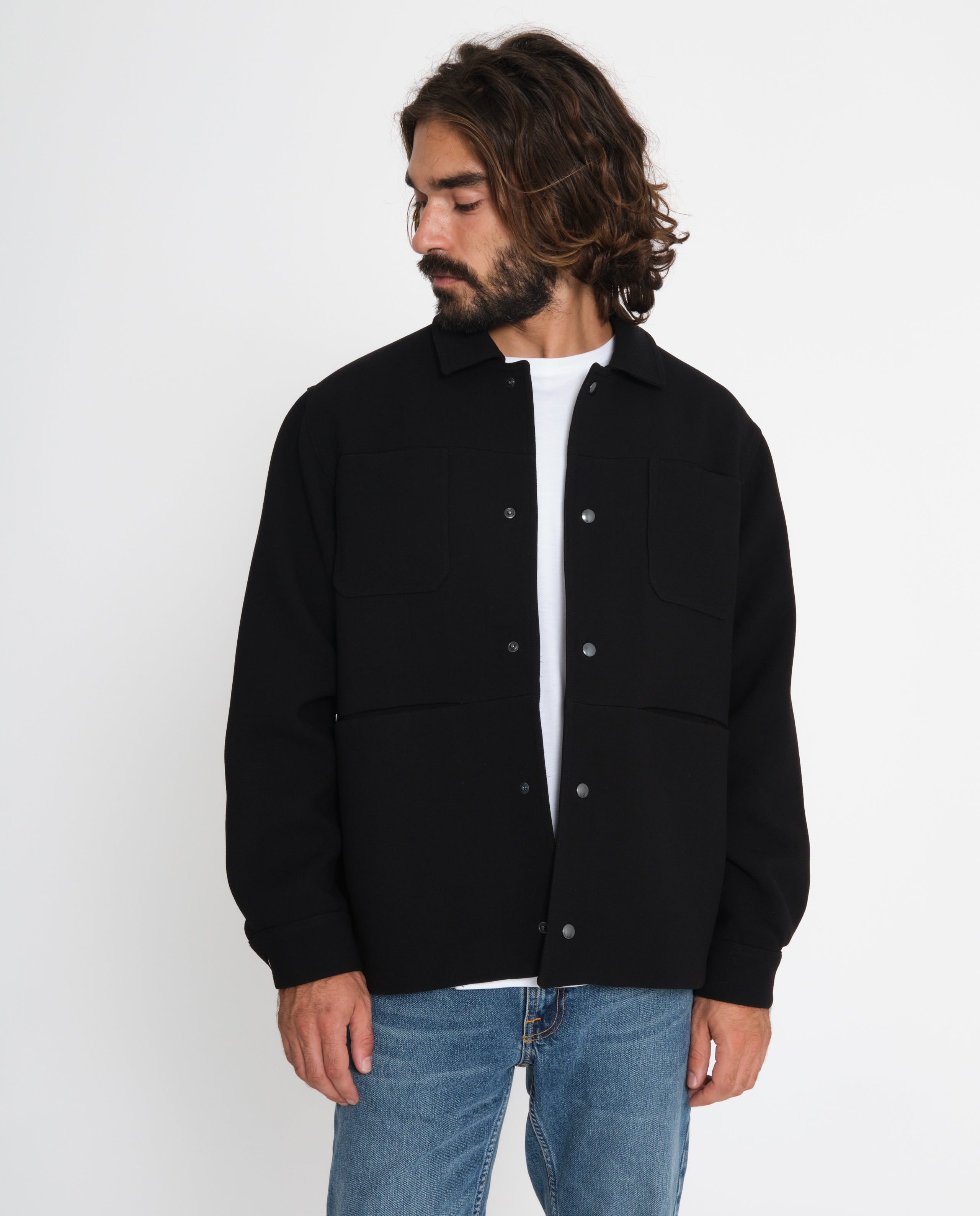 marché commun noyoco veste vancouver laine upcyclée éco-responsable noire