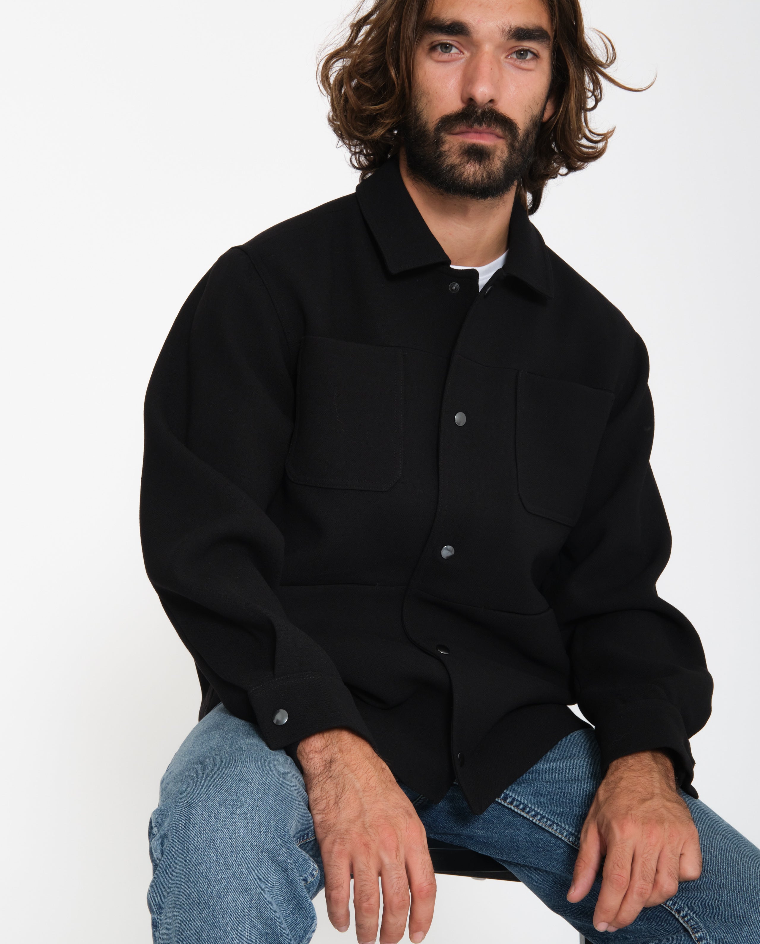 marché commun noyoco veste vancouver laine upcyclée éco-responsable noire