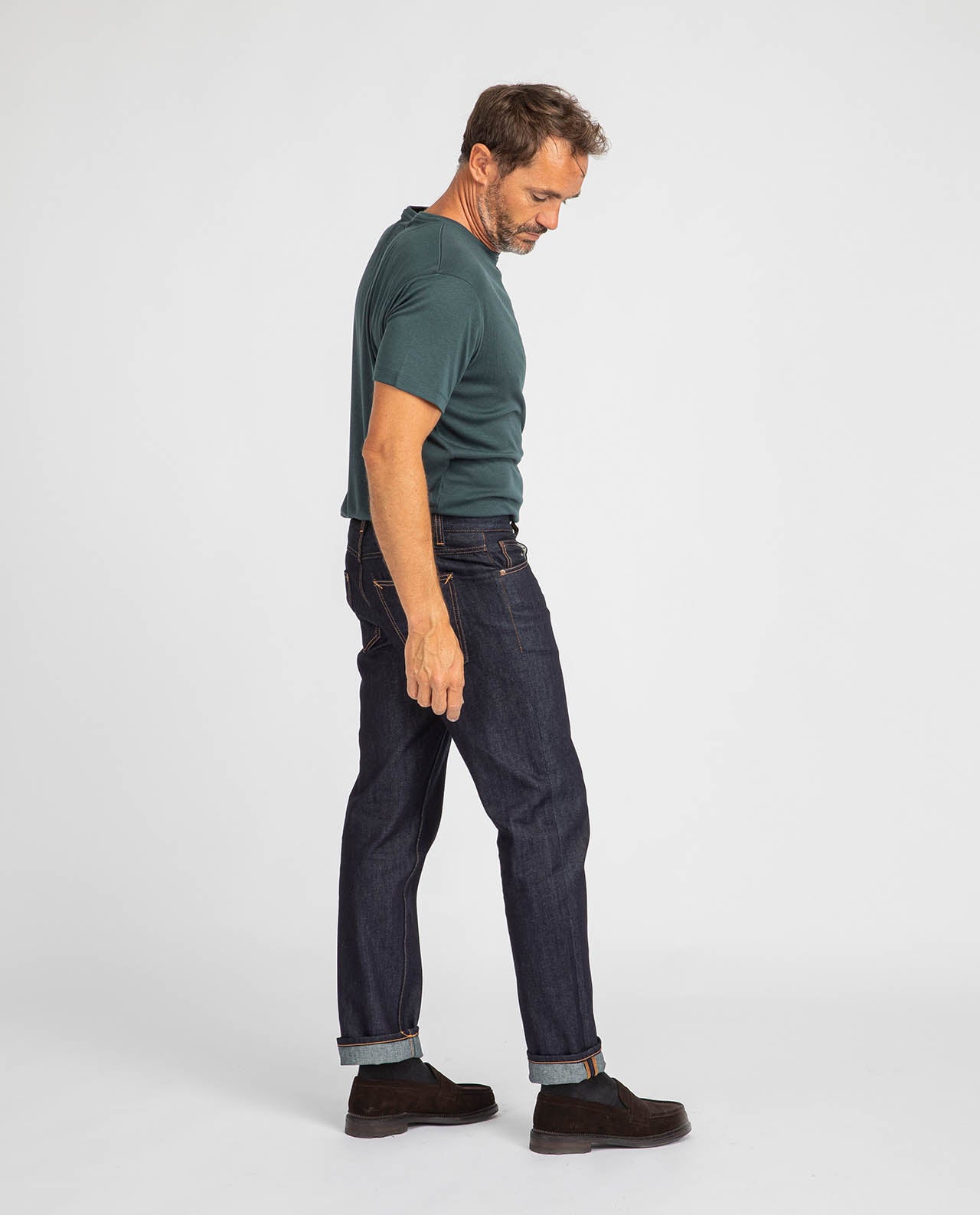 marché commun nudie jeans gritty jackson classic navy denim homme coton biologique éco-responsable éthique