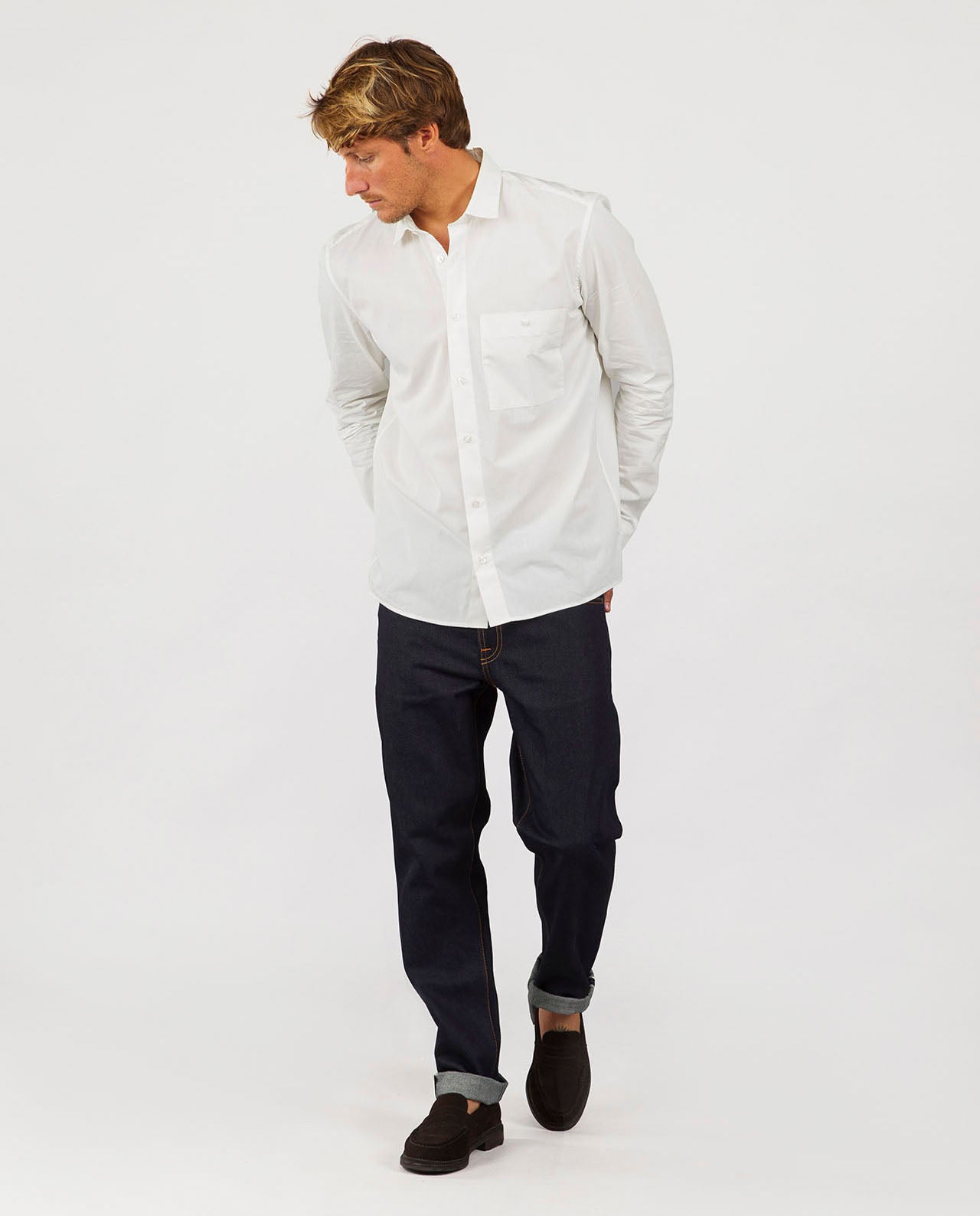 marché commun nudie jeans gritty jackson dry maze selvage denim brut italie coton biologique hommes droit éthique responsable durable vetements