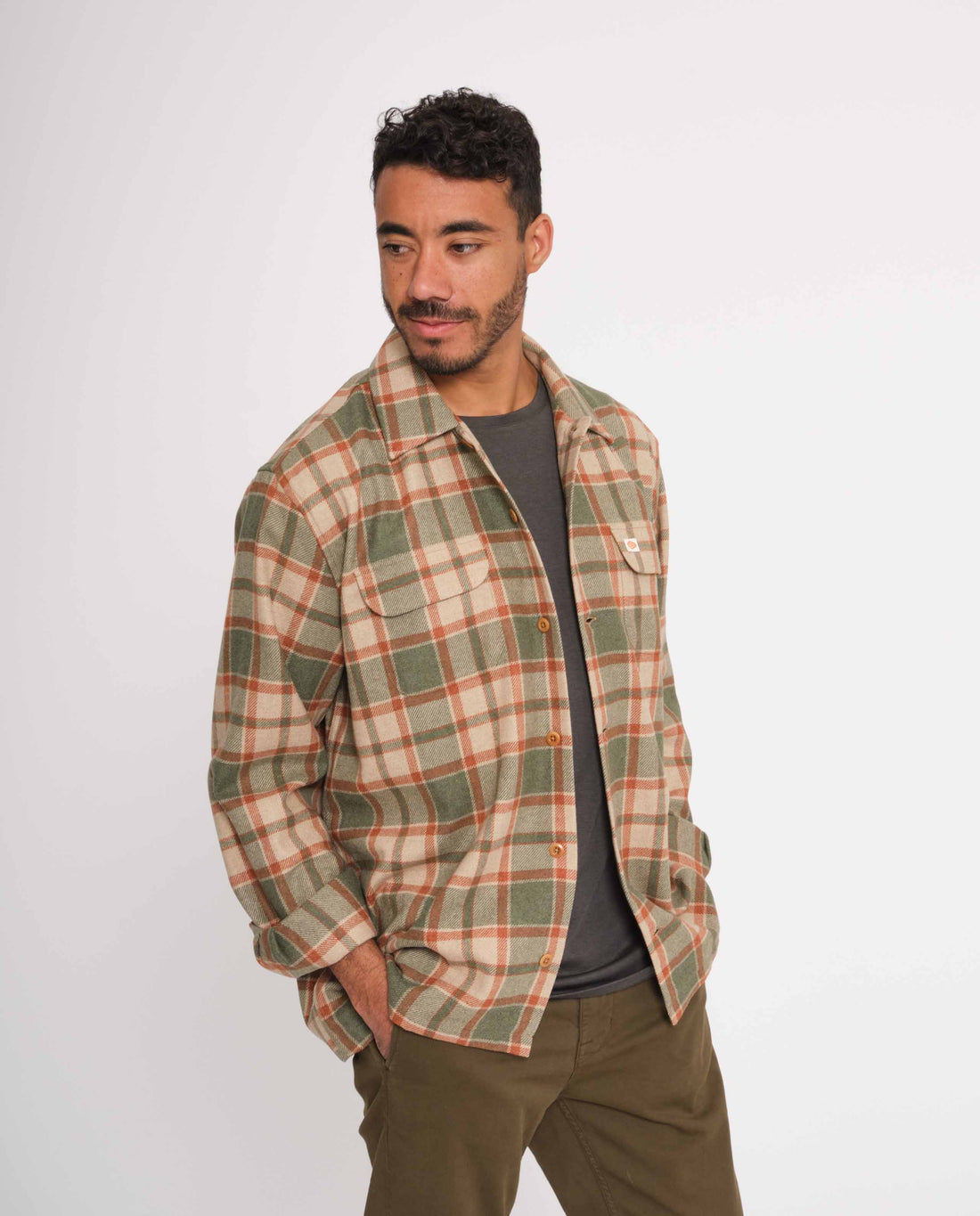 Surchemise à carreaux recyclée