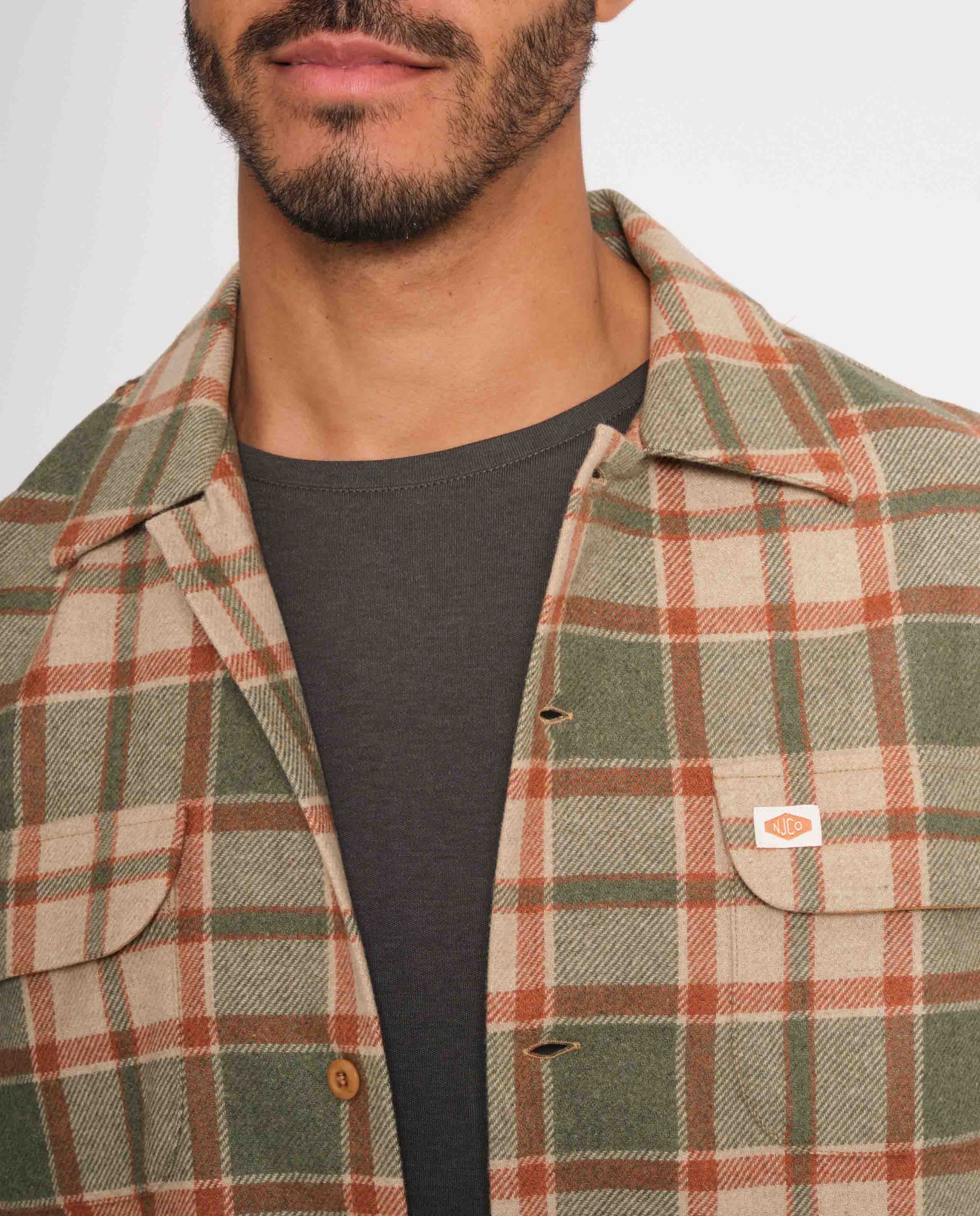 Surchemise à carreaux recyclée