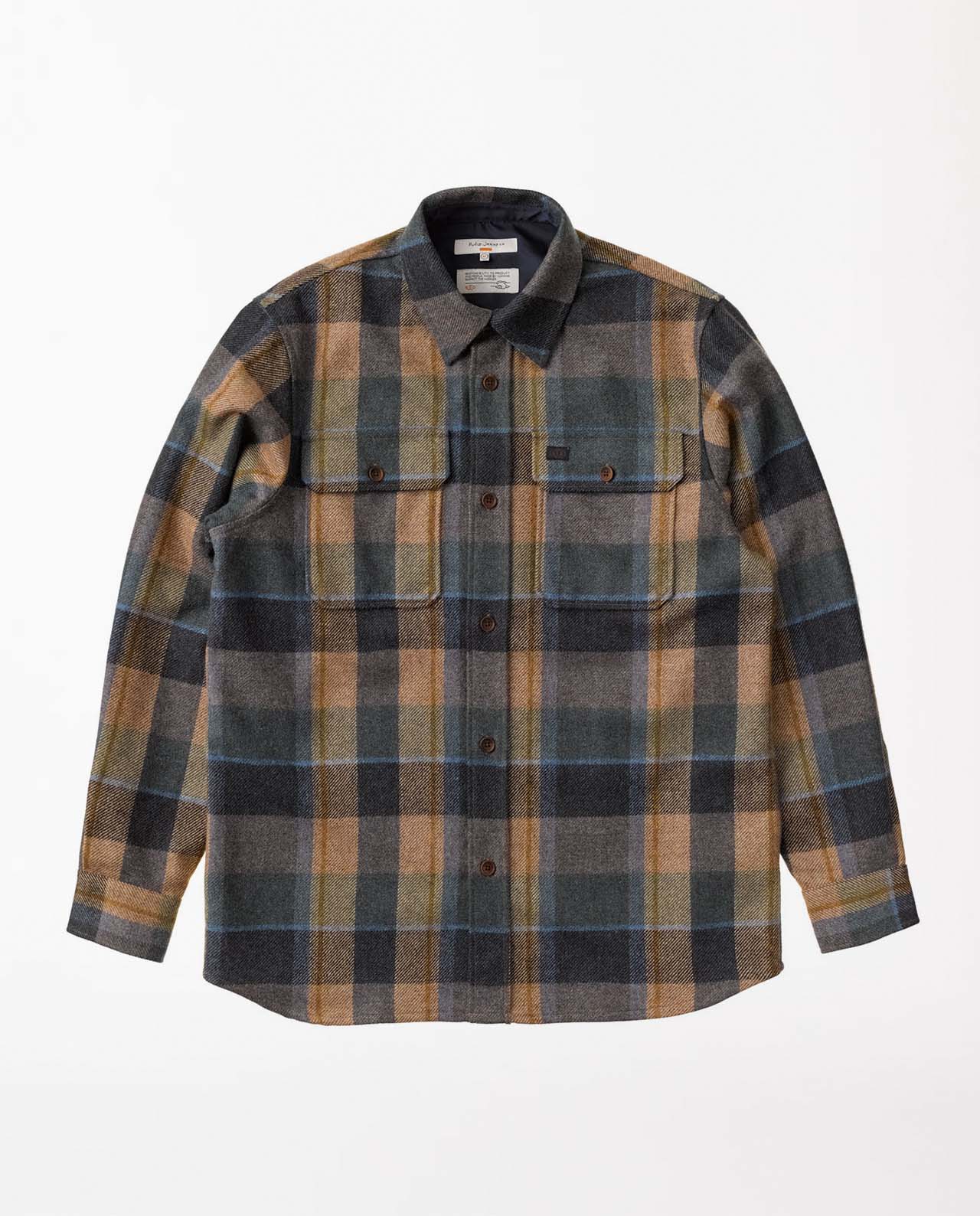 marché commun nudie jeans surchemise carreaux homme laine polyester recyclés eco-responsable