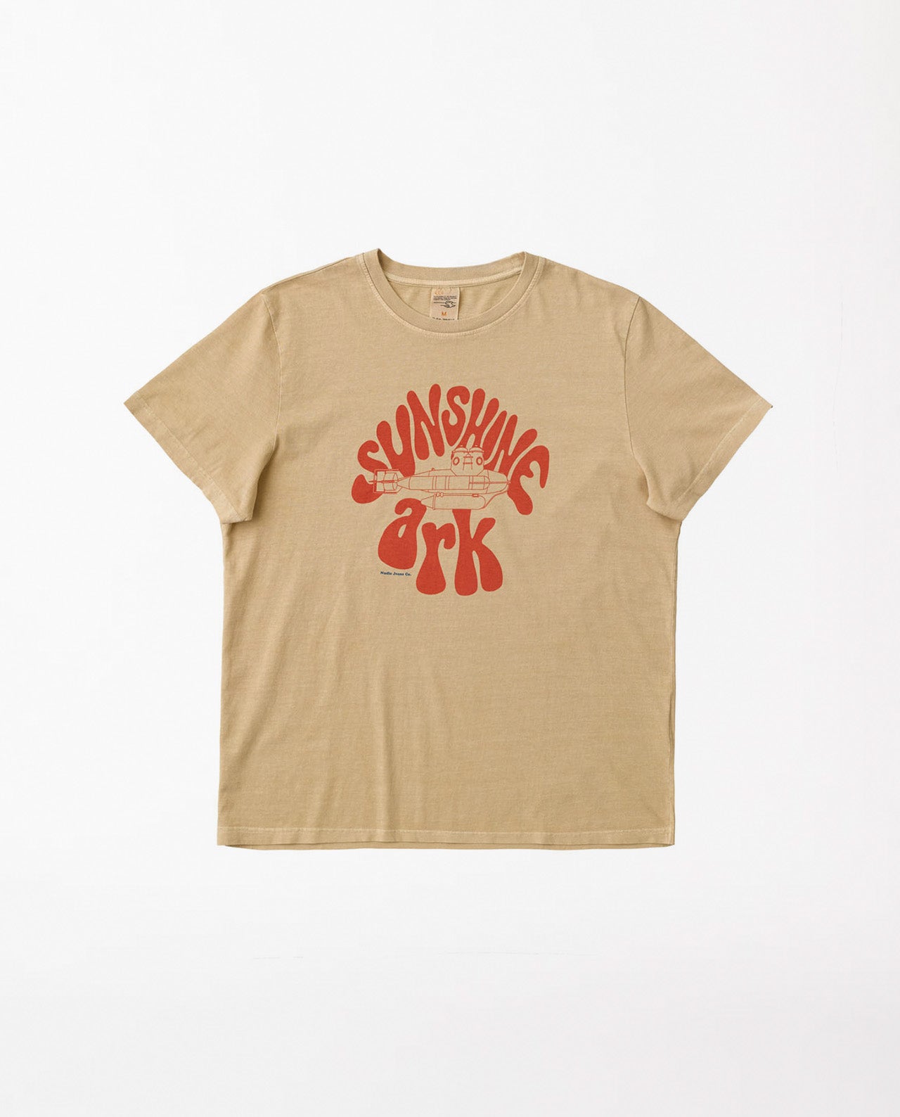 marché commun nudie jeans t-shirt homme éco-responsable coton biologique imprimé sunshine ark