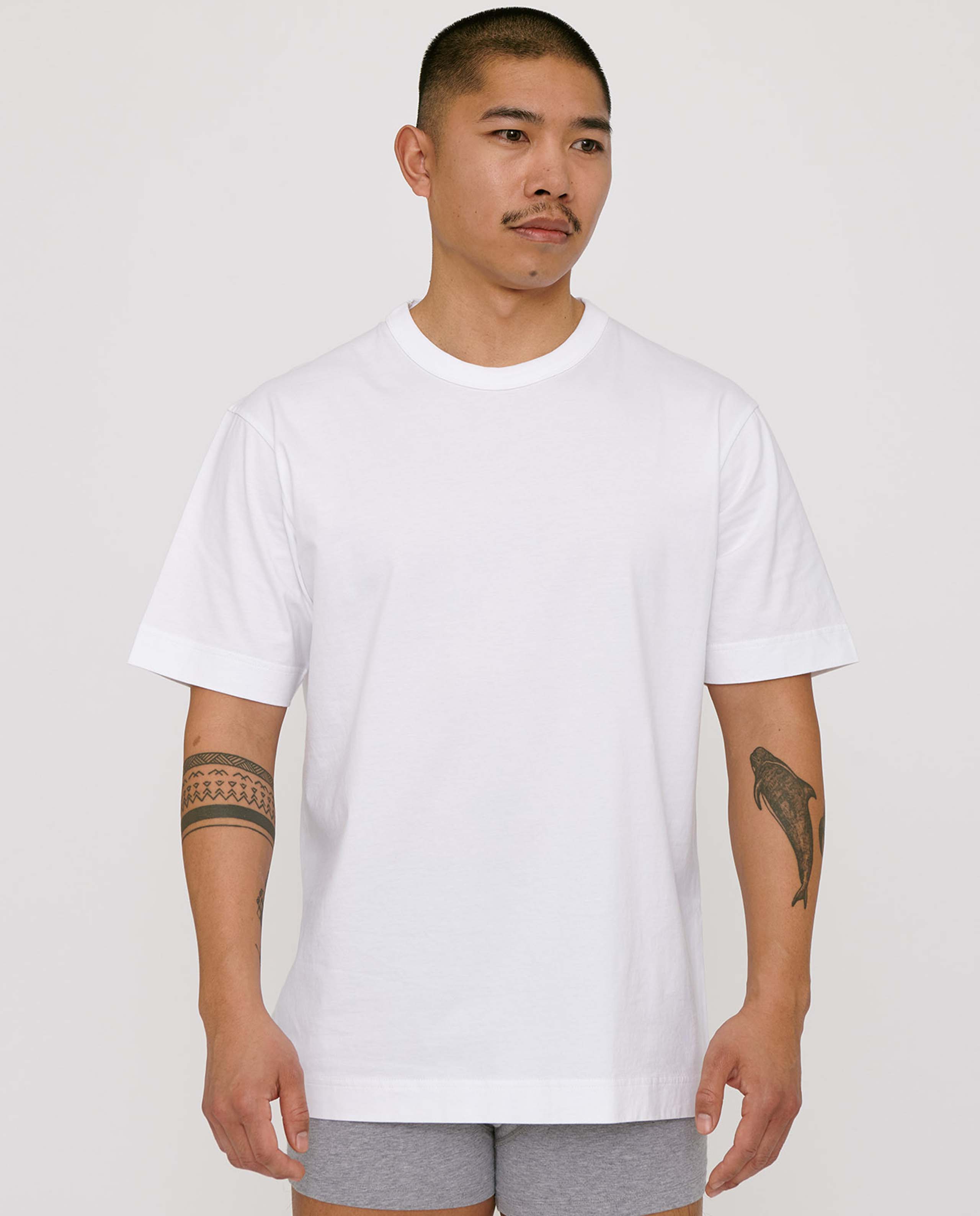 T-shirt oversize épais blanc - Homme grand - Sélection