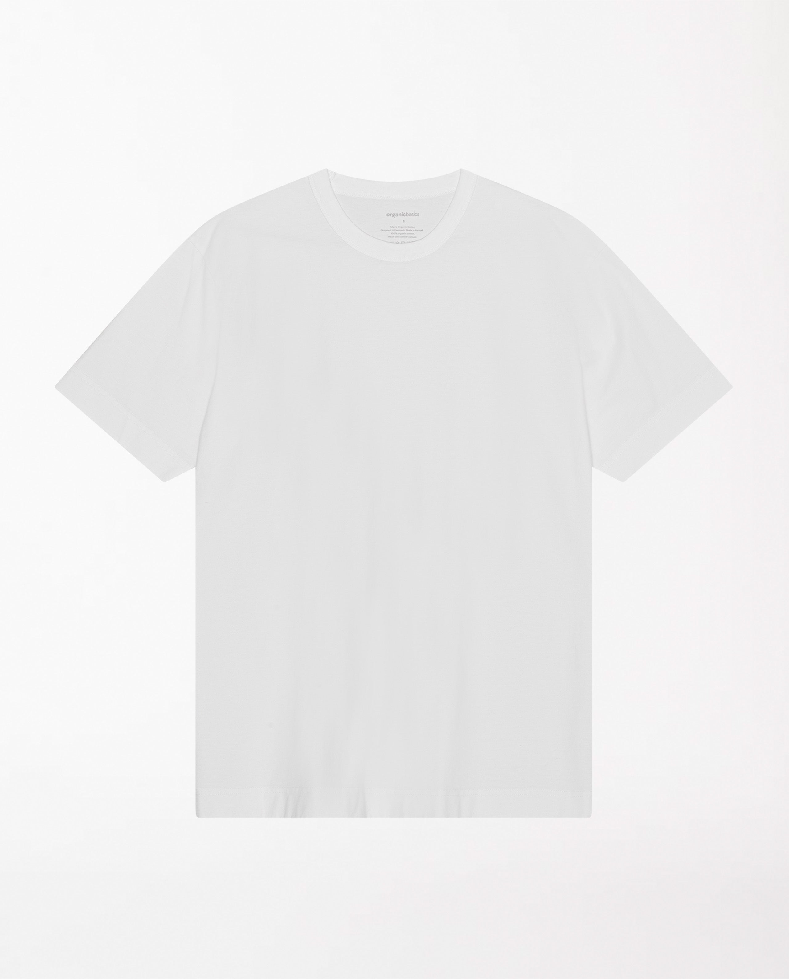 marché commun organic basics t-shirt boxy homme coton biologique blanc